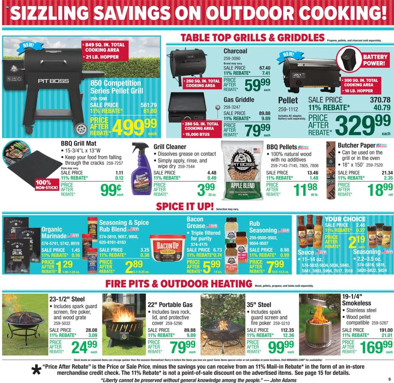Menards Weekly Ad - valid from 25.06.2025 | Page: 15 | Products: Griddle, Sauce, Garlic, Grill