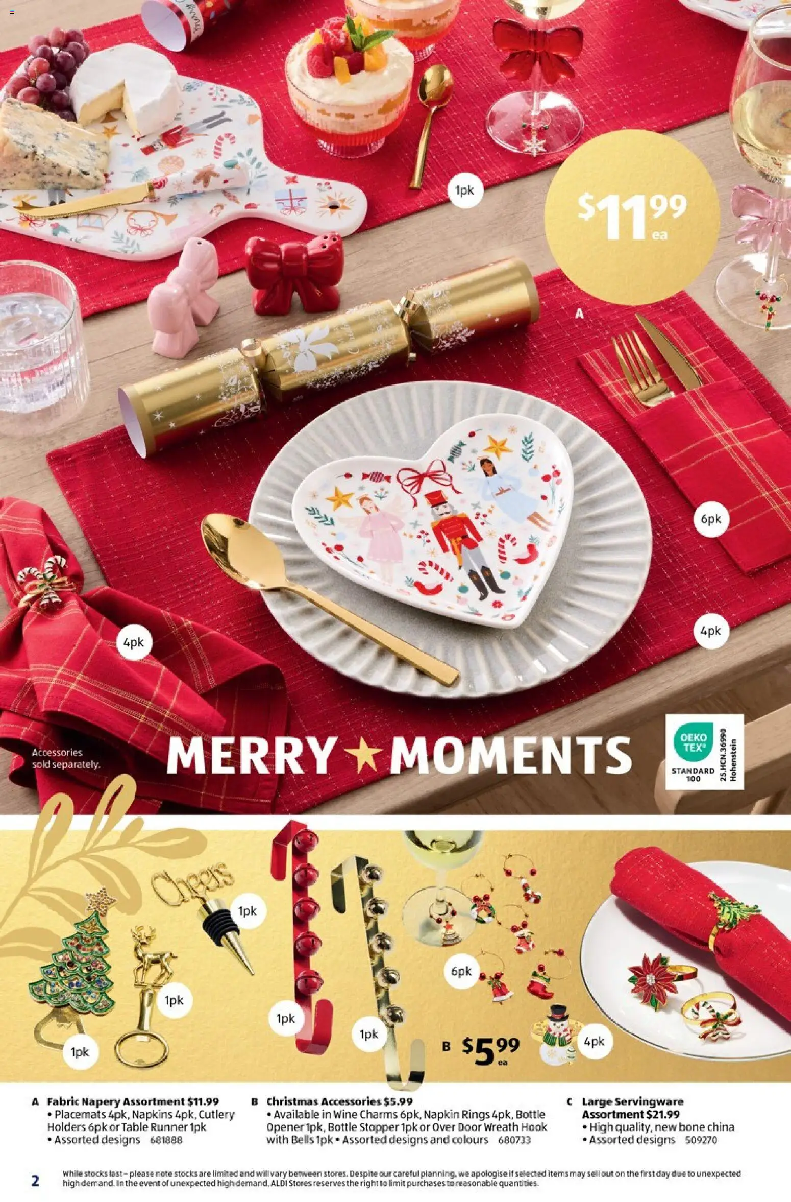 Aldi catalogue - valid from 12.11.2025 | Page: 2 | Products: Wine, Table runner, Placemats, Accessories