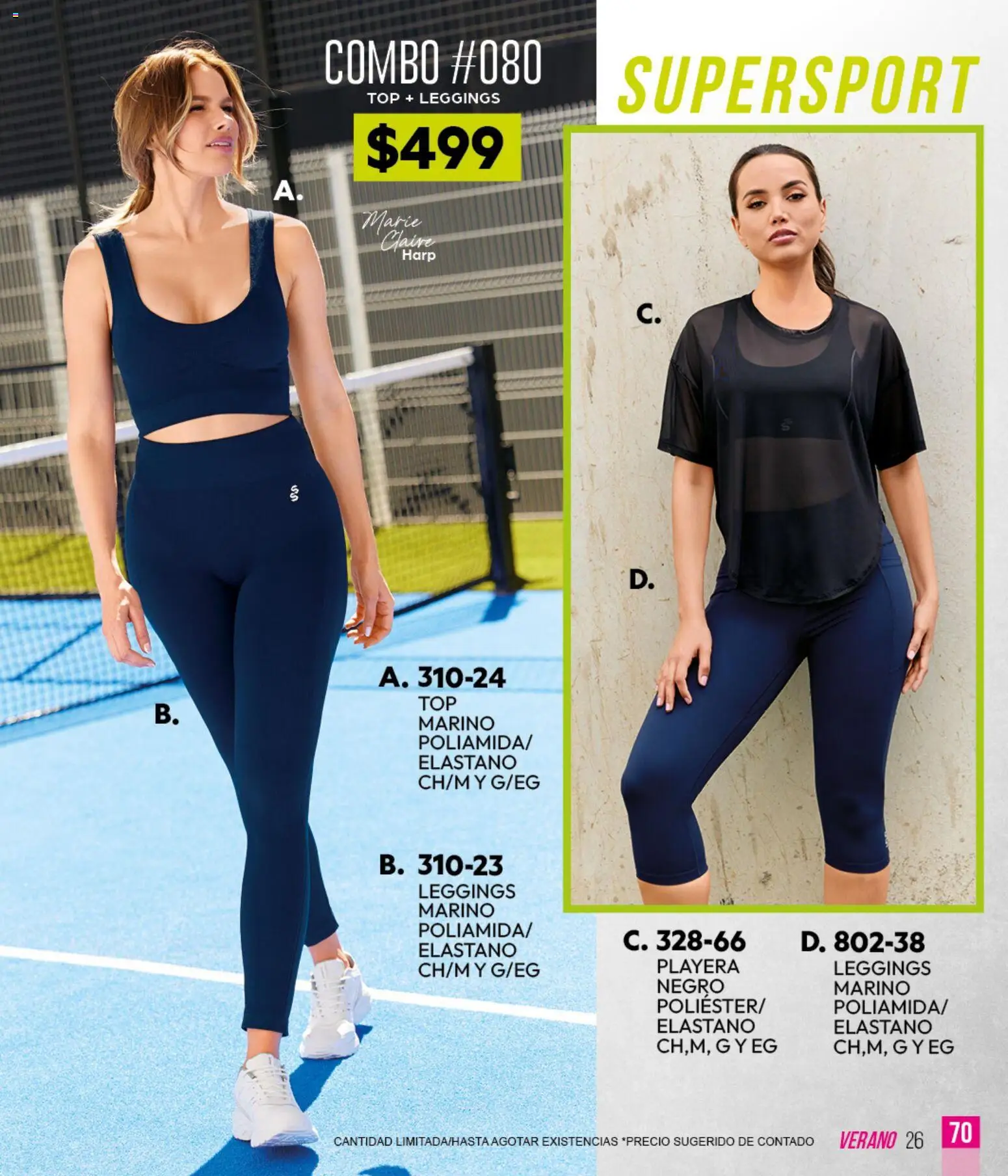 Nuevas ofertas de Cklass válidas en toda la República Mexicana desde el 05.03.2026. ¡Encuentra las mejores ofertas en Cklass catálogo Verano Sportbrands Dama! | Página: 71 | Productos: Leggings, Playera, Top