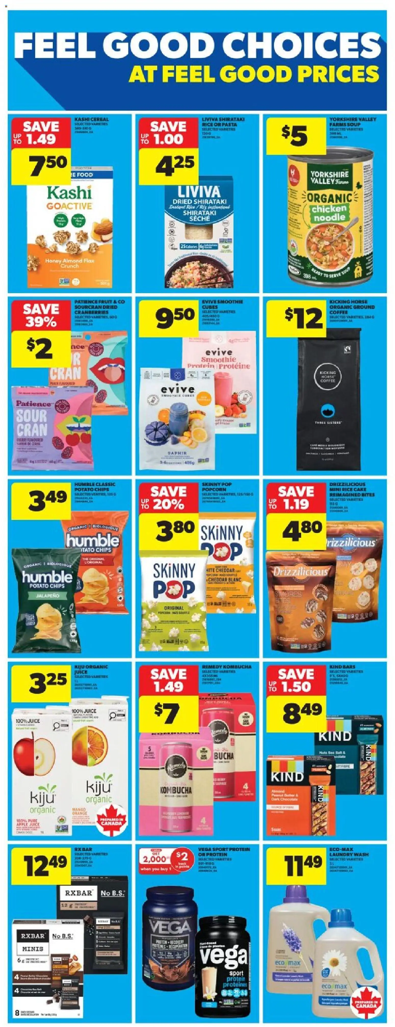 Real Canadian Superstore flyer valid from 08.01.2026 | Page: 25 | Products: Rice, Pasta, Coffee, Chicken