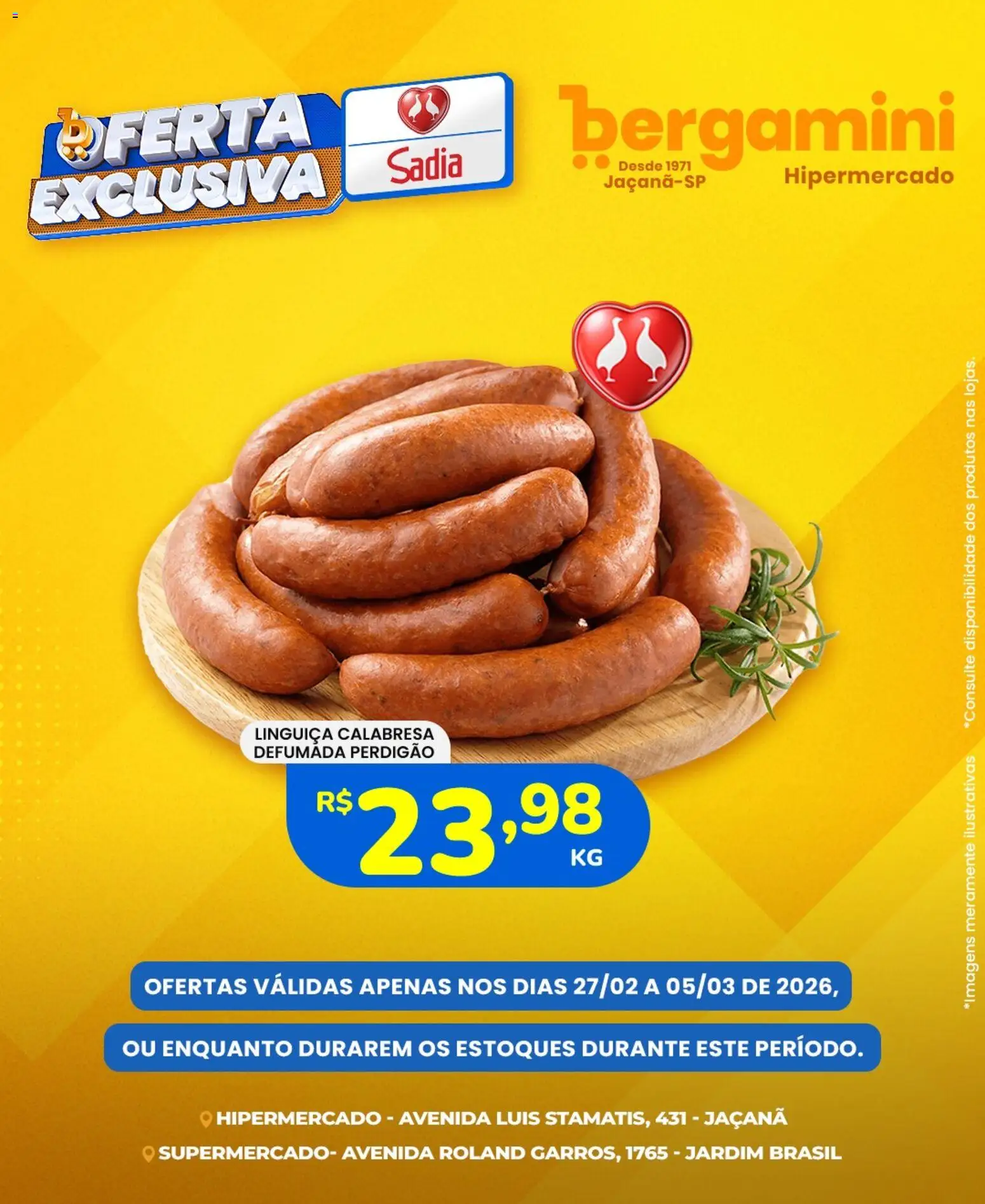Supermercado Bergamini Folheto - válido de 27.02.2026 | Página: 2 | Produtos: Linguiça