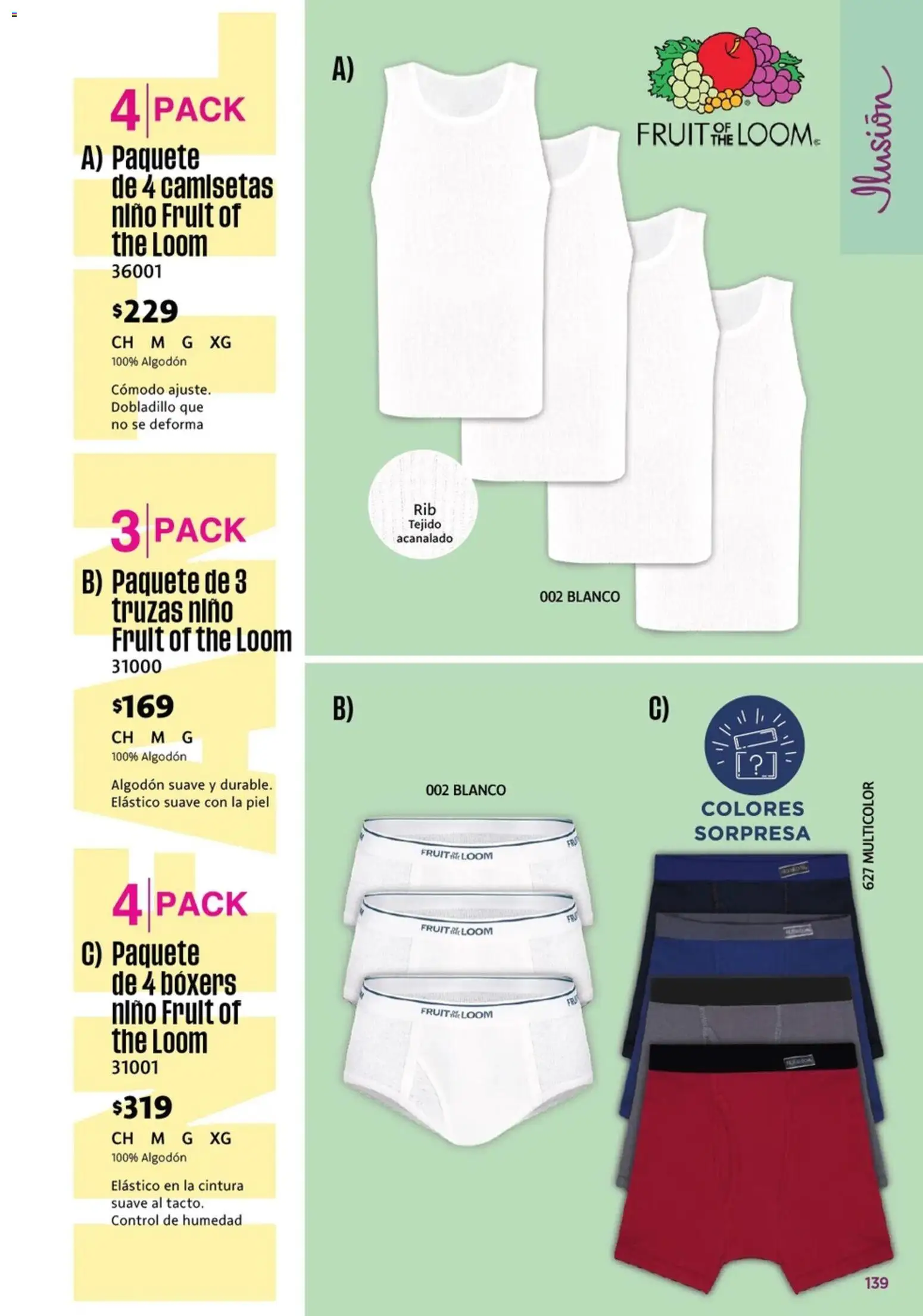 Nuevas ofertas de Ilusión válidas en toda la República Mexicana desde el 01.03.2026. ¡Encuentra las mejores ofertas en Ilusión catálogo Marcas Amigas! | Página: 141 | Productos: Boxers, Algodón