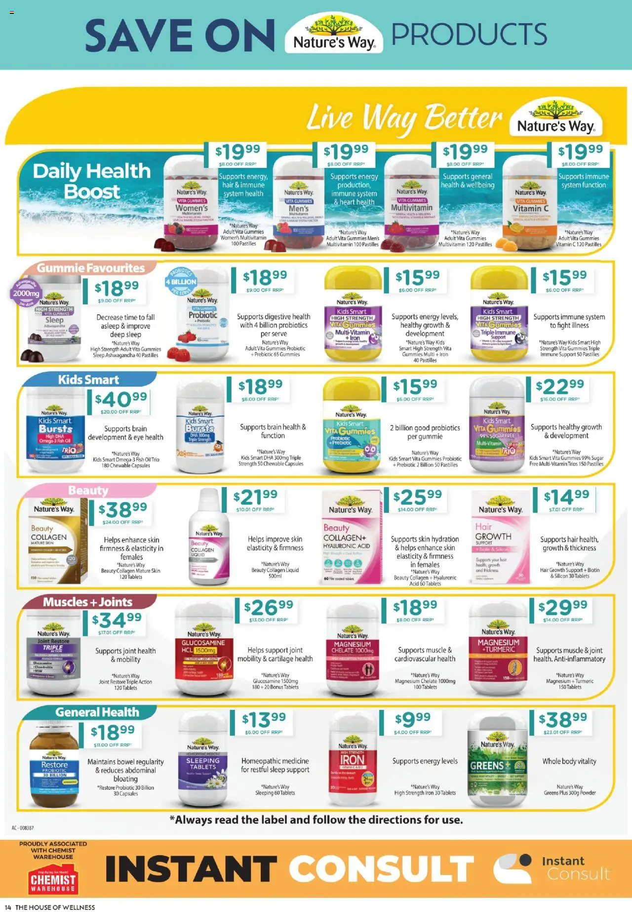 Chemist Warehouse catalogue - valid from 07.08.2025 | Page: 14 | Products: Oil, Fish, Greens, Collagen