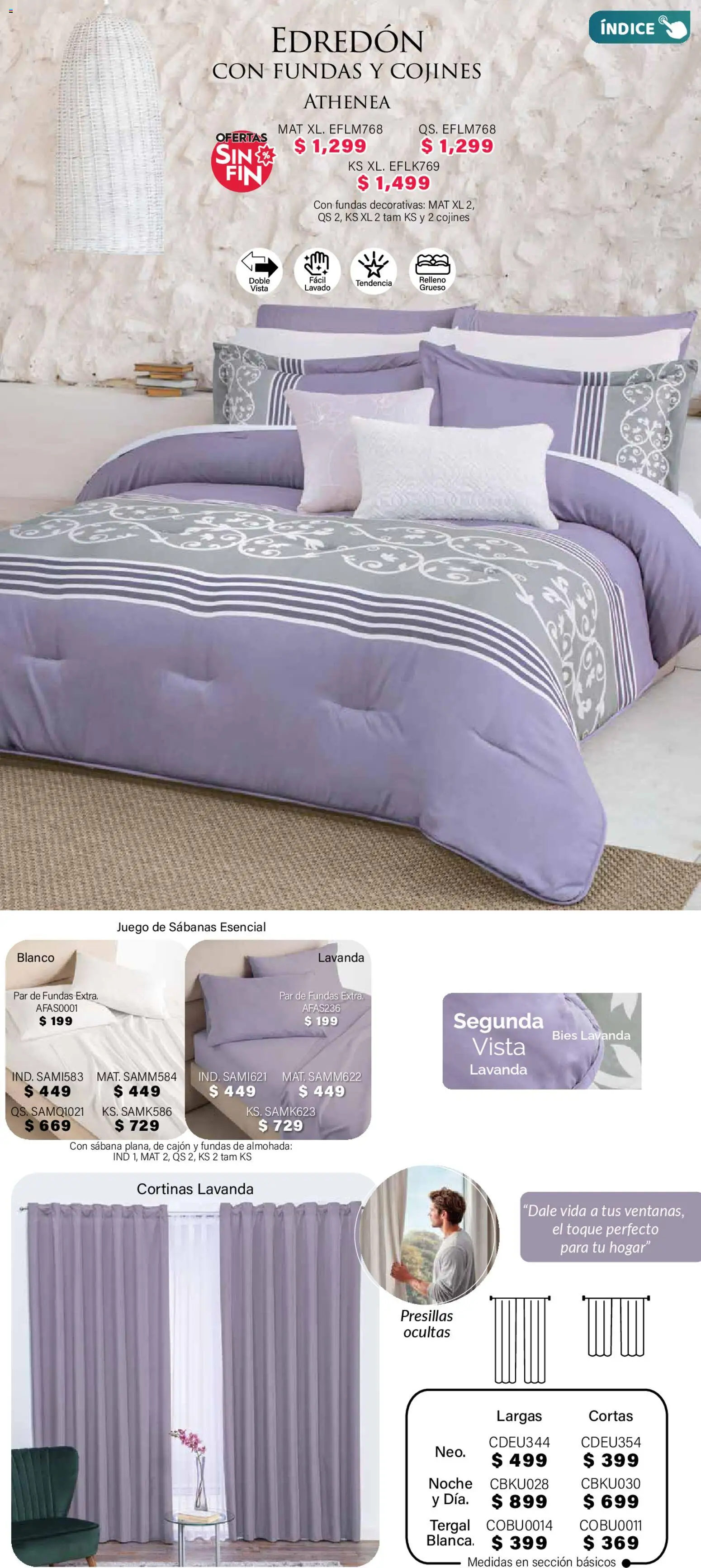 Nuevas ofertas de Colchas Concord válidas en toda la República Mexicana desde el 01.11.2025. ¡Encuentra las mejores ofertas en Colchas Concord Buen Fin! | Página: 101 | Productos: Juego, Almohada, Sabanas, Cortinas