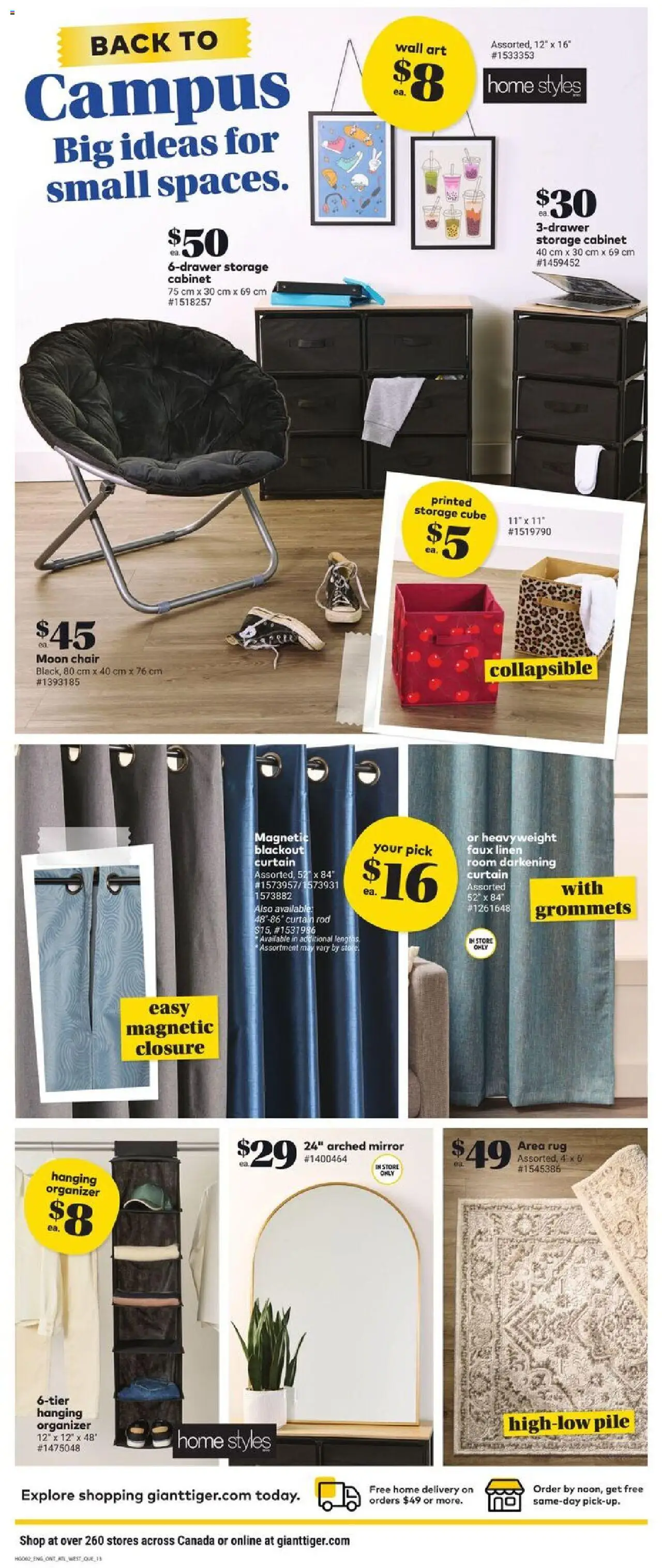 Giant Tiger flyer valid from 13.08.2025 | Page: 15 | Products: Chair, Cabinet, Mirror