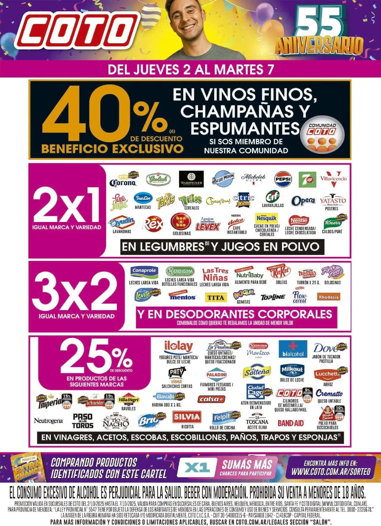 Coto - Afisalondos │ válido desde el 02.10.2025 | Página: 1 | Productos: Jabón, Manteca, Arroz, Golosinas