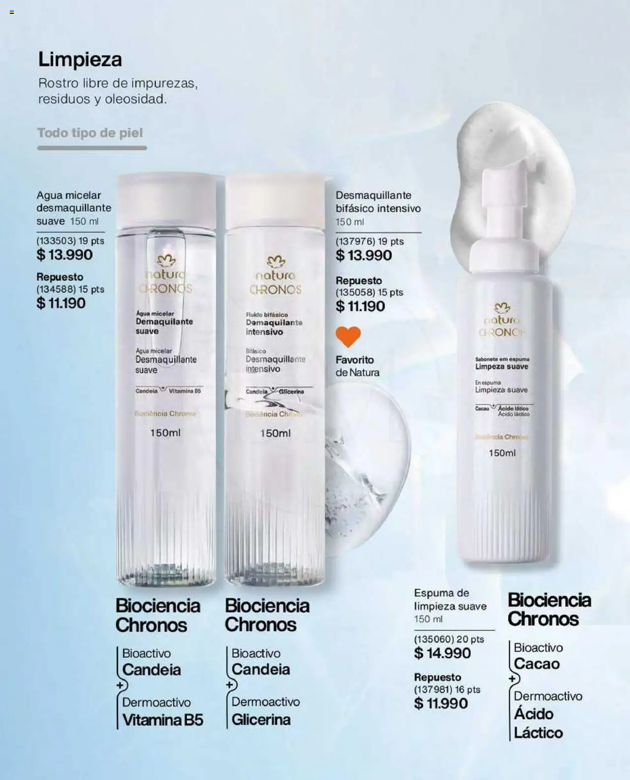 Natura catálogo │ válido desde el 22.07.2025 | Página: 79 | Productos: Desmaquillante, Agua, Espuma, Cacao