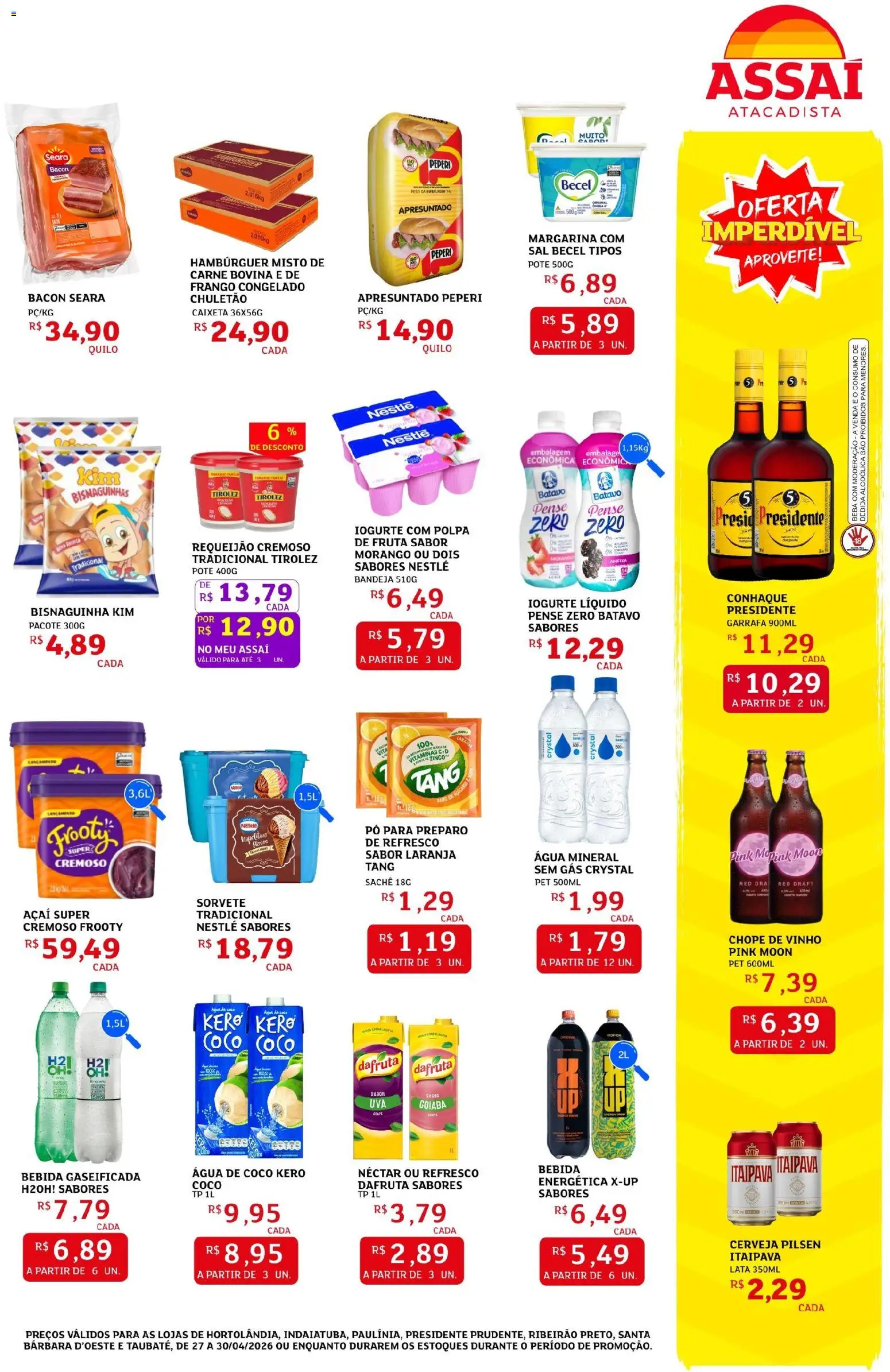 Assaí Atacadista Folheto - válido de 27.04.2026 | Página: 3 | Produtos: Água de coco, Bandeja, Frango, Requeijão
