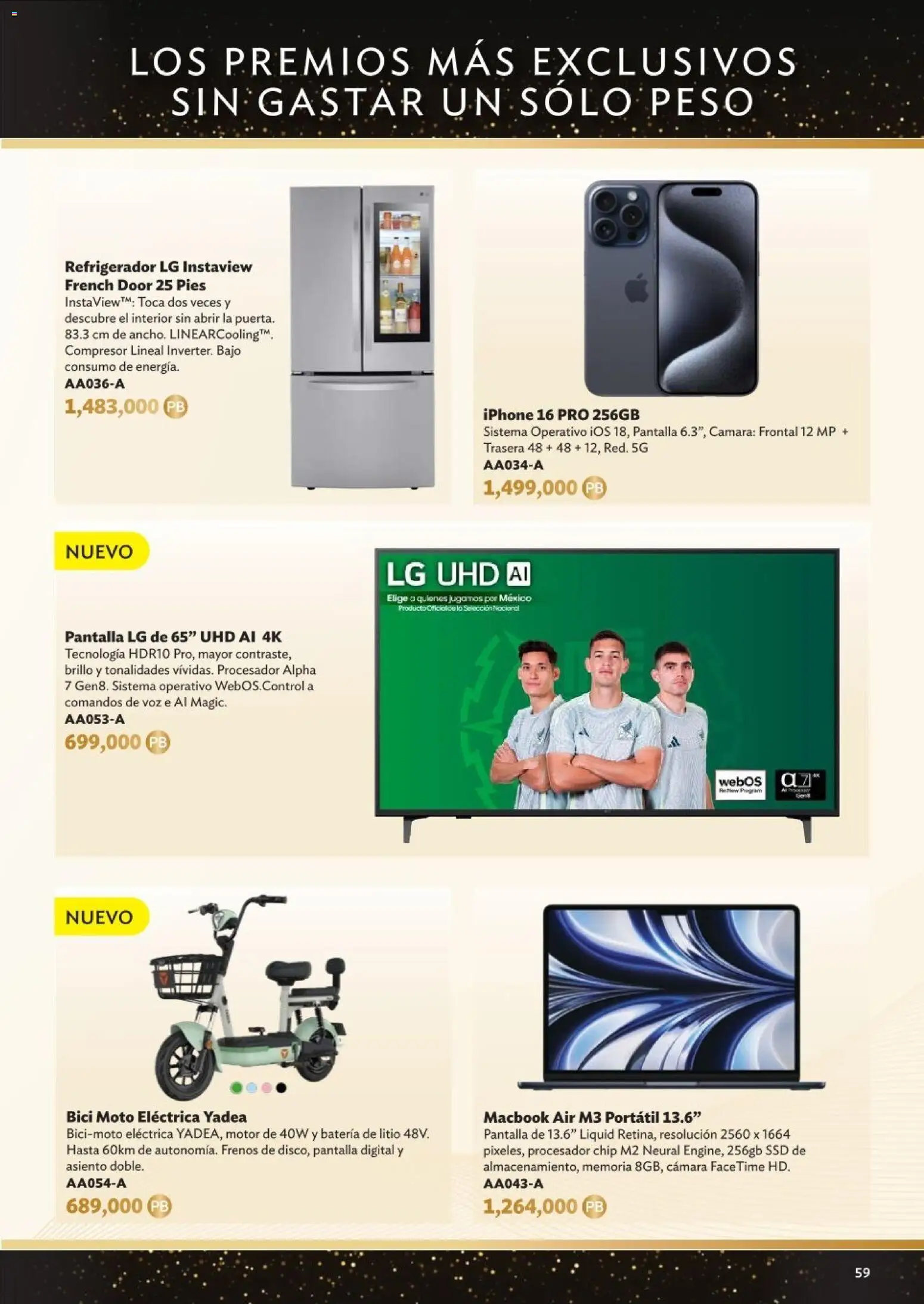 Nuevas ofertas de Betterware válidas en toda la República Mexicana desde el 05.01.2026. ¡Encuentra las mejores ofertas en Betterware Catálogo de Premios! | Página: 59 | Productos: Refrigerador, Brillo, Cámara, Batería