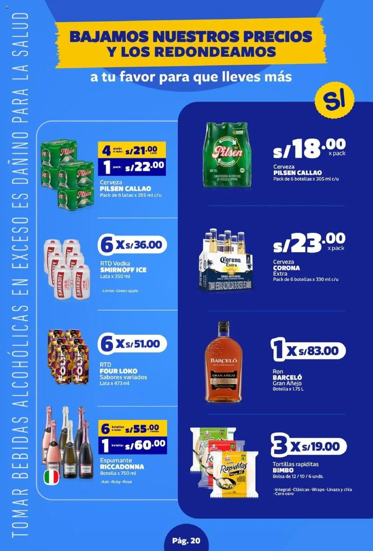 Catálogo Makro válido desde 28.08.2025 | Página: 20 | Productos: Cerveza, Vodka, Bolsa