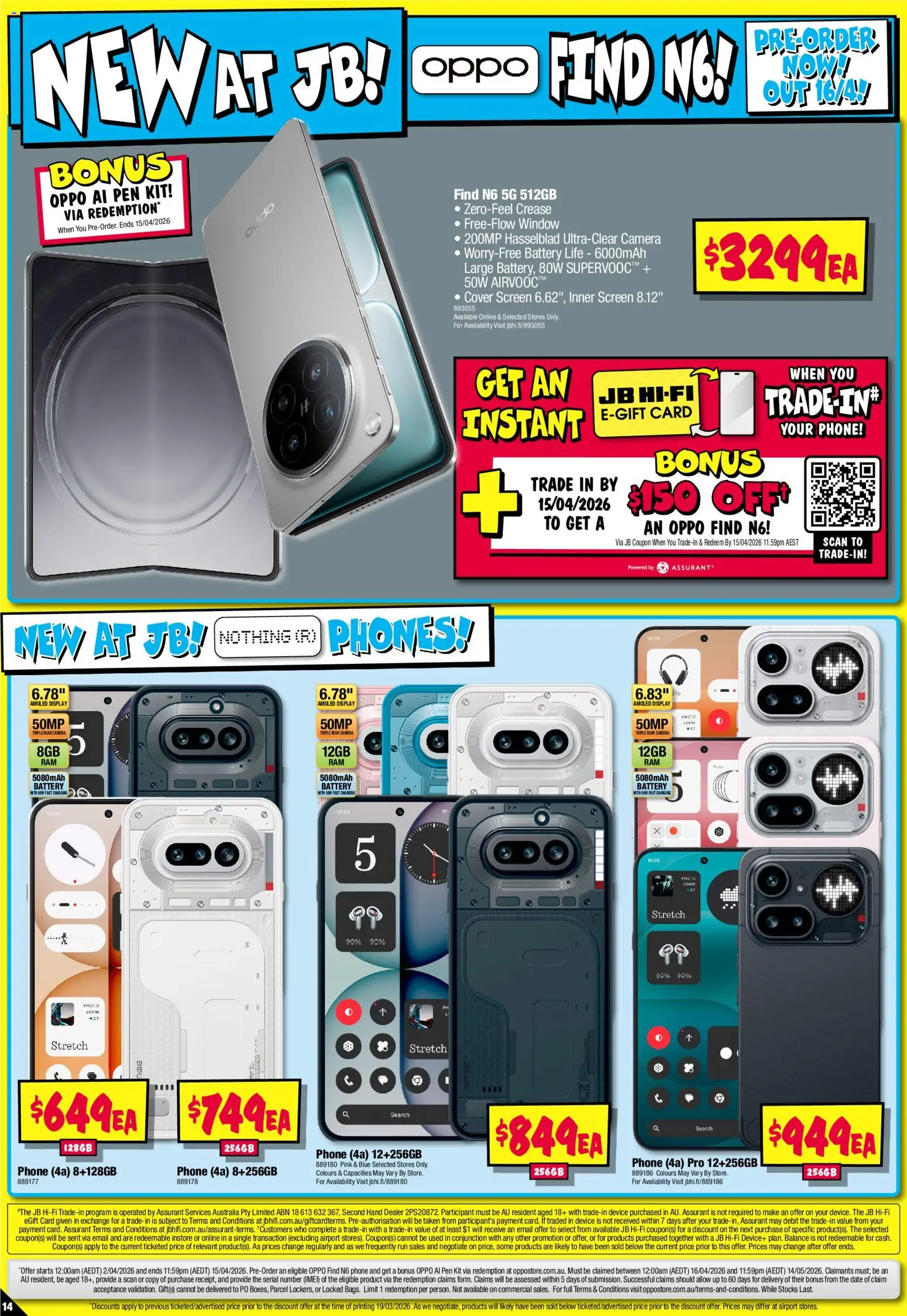 JB Hi-Fi catalogue - valid from 02.04.2026 | Page: 14 | Products: Window, Date, Phone, Screen