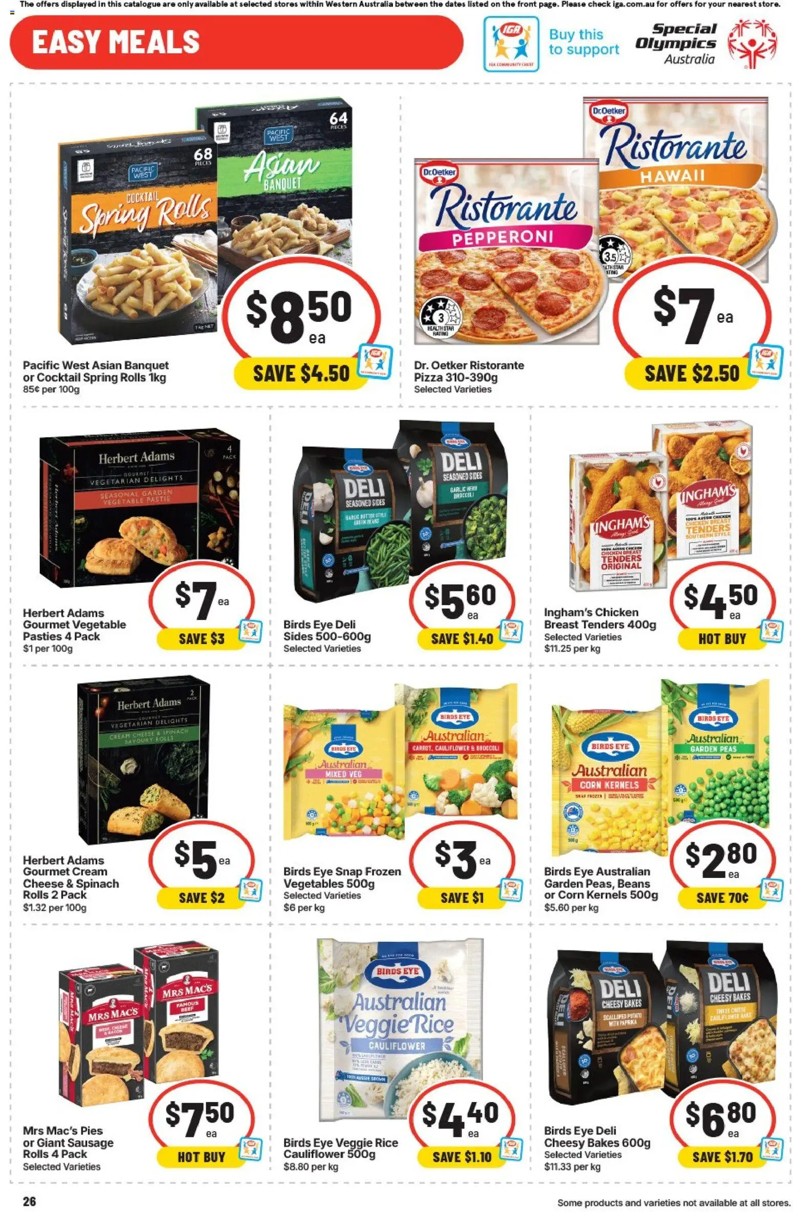IGA catalogue - valid from 29.04.2026 | Page: 26 | Products: Cheese, Pizza, Vegetables, Cauliflower