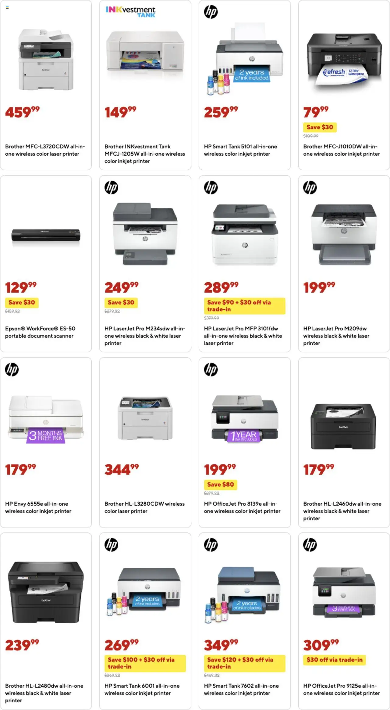 Staples Weekly Ad - valid from 28.09.2025 | Page: 5 | Products: Ink, Printer, Scanner