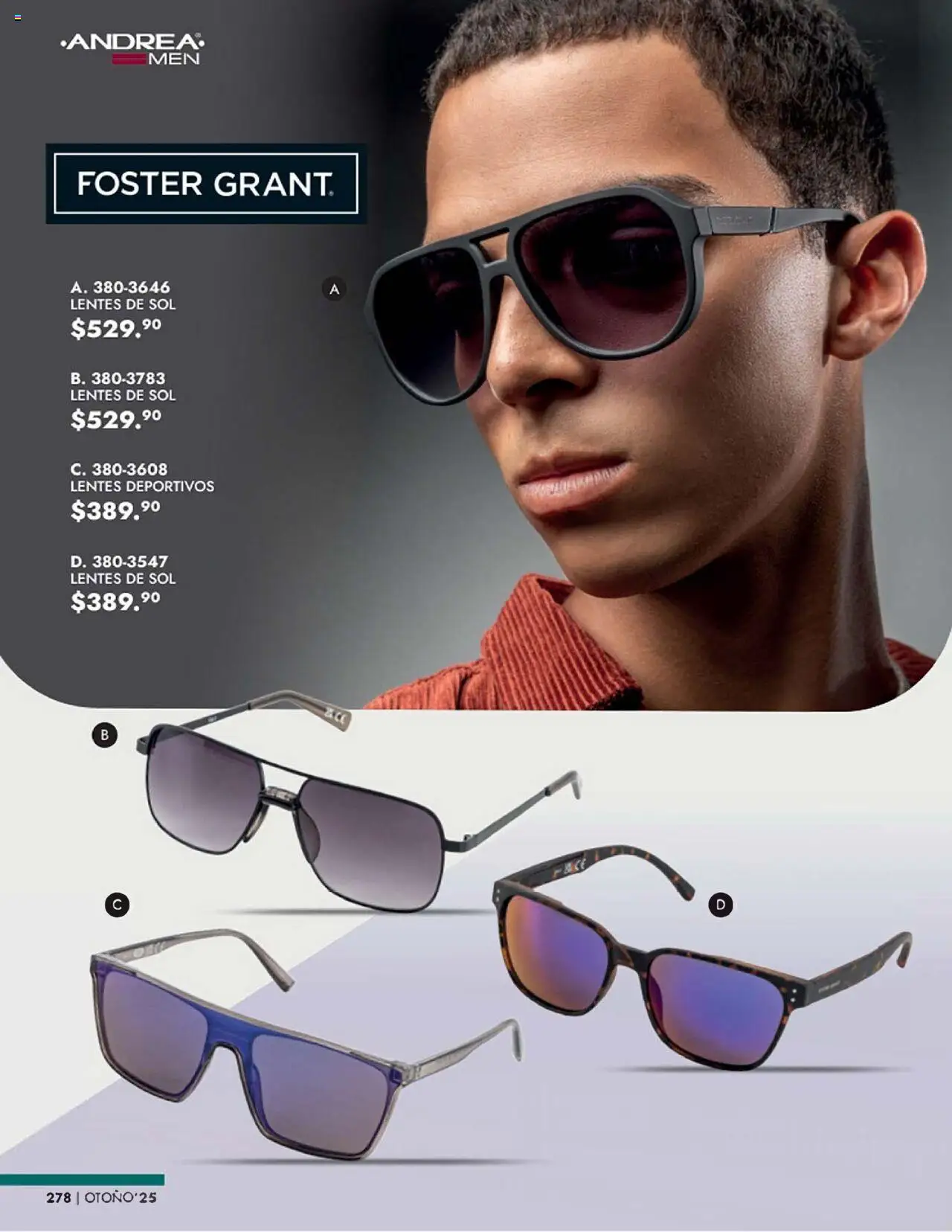 Nuevas ofertas de Andrea válidas en toda la República Mexicana desde el 24.08.2025. ¡Encuentra las mejores ofertas en Andrea - Catálogo Accesorios! | Página: 52 | Productos: Lentes, Lentes de sol