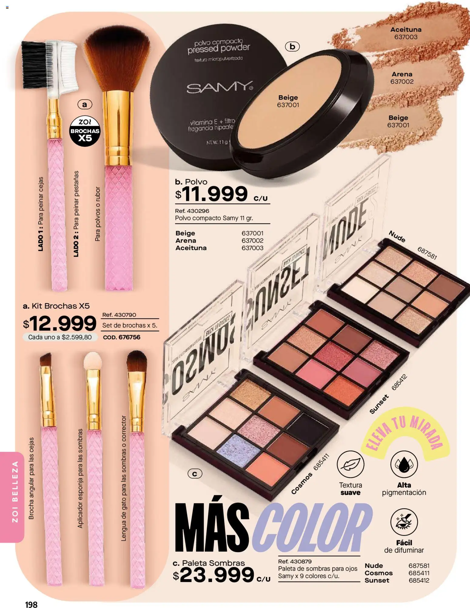 Pacifika revista - valida desde el 01.02.2026 | Página: 198 | Productos: Esponja, Polvo compacto, Rubor, Brocha