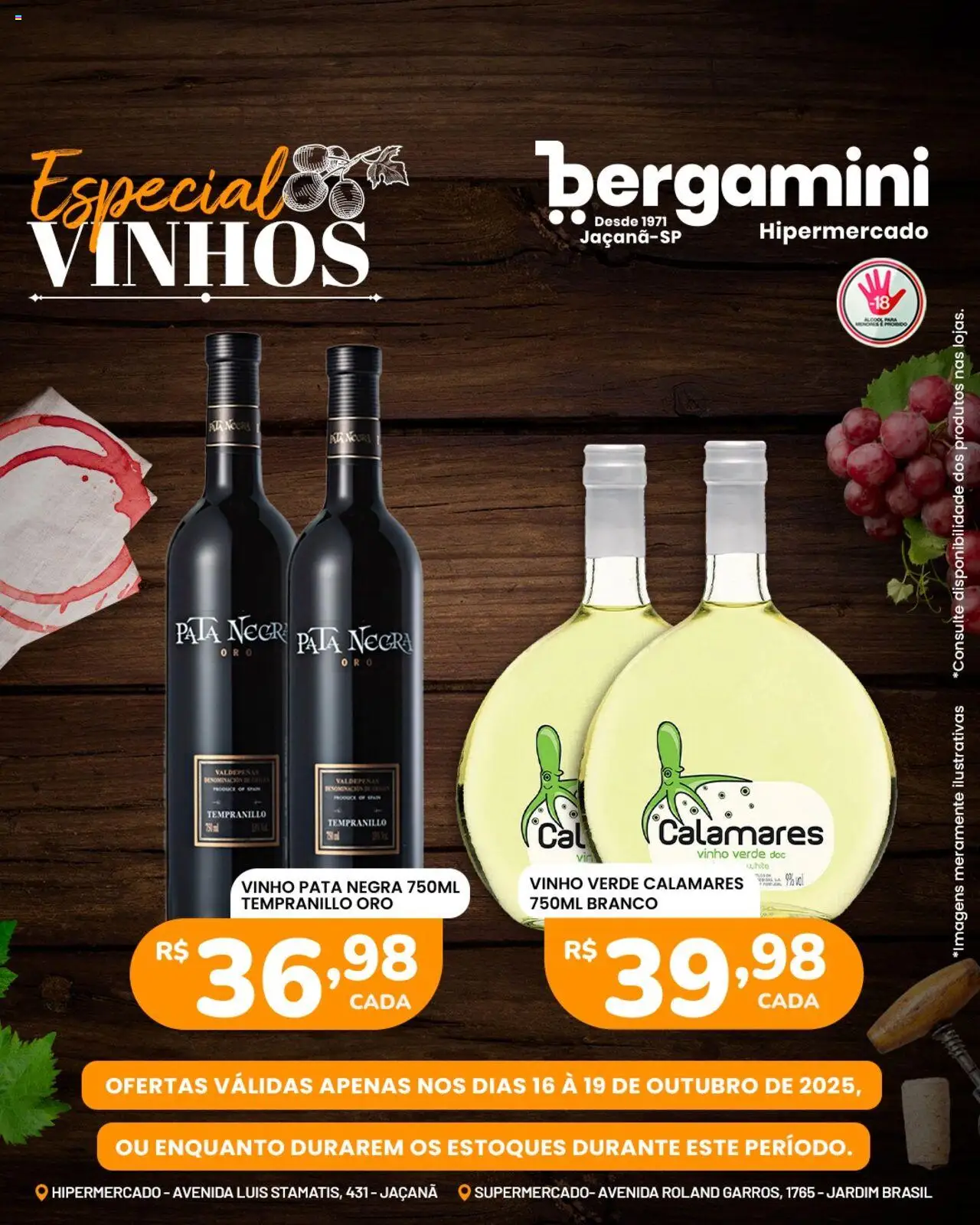 Supermercado Bergamini Folheto - válido de 16.10.2025 | Página: 4 | Produtos: Vinho