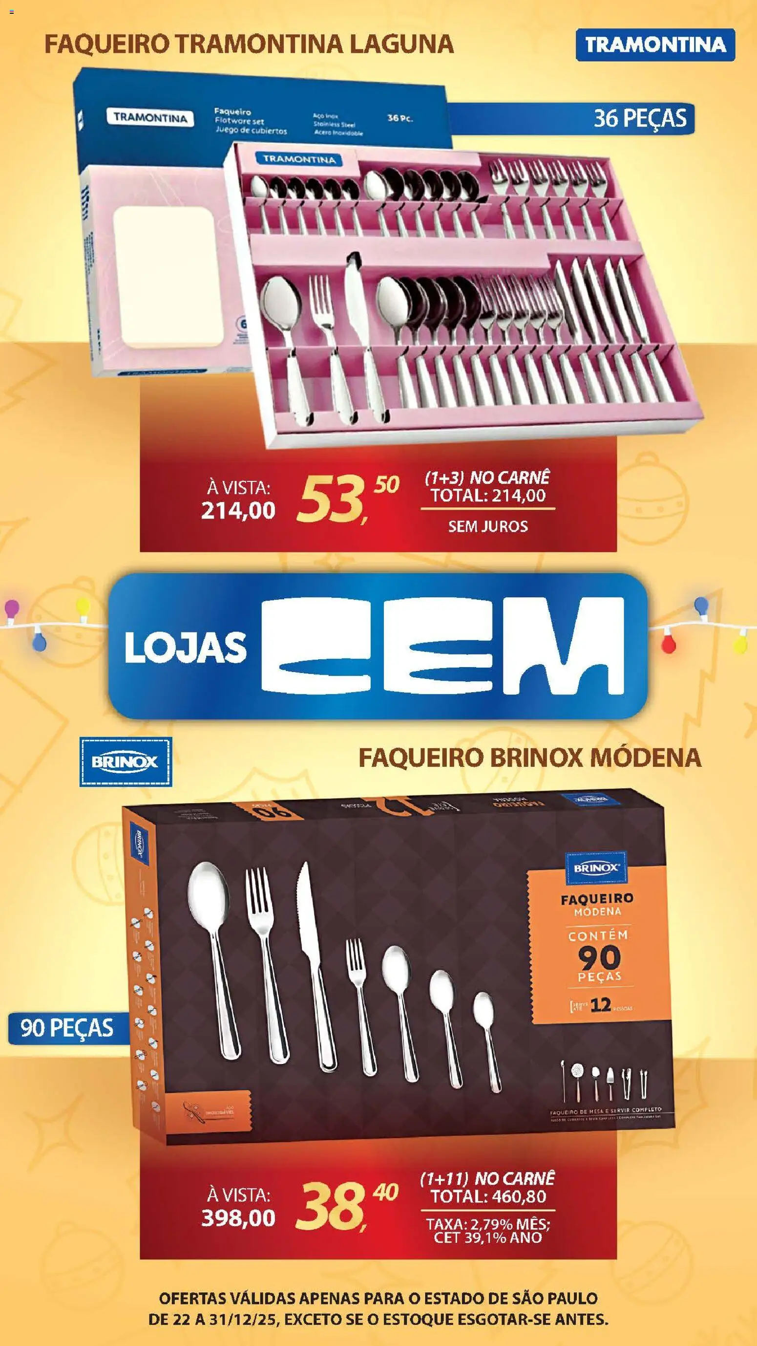 Lojas Cem Folheto - válido de 22.12.2025 | Página: 73 | Produtos: Mesa, Carne, PC