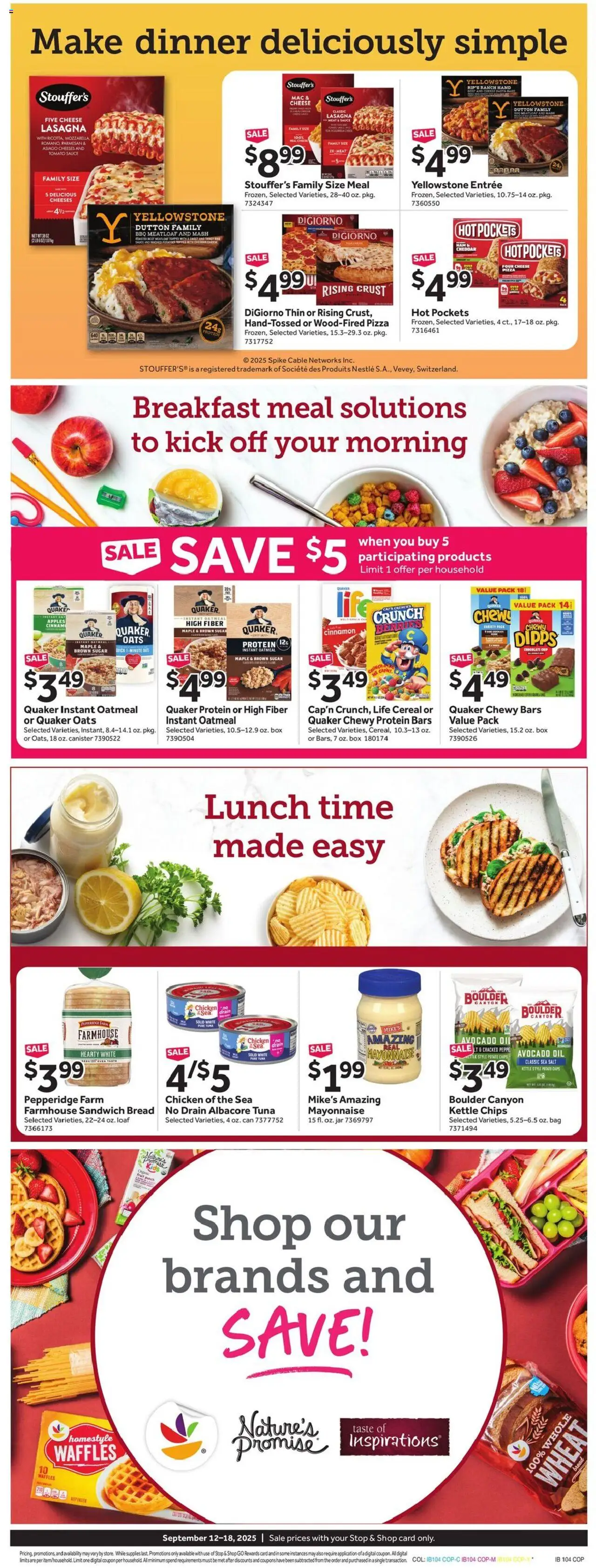 Stop & Shop Weekly Circular - NY - valid from 12.09.2025 | Page: 13 | Products: Pin, Pizza, Pasta, Kettle