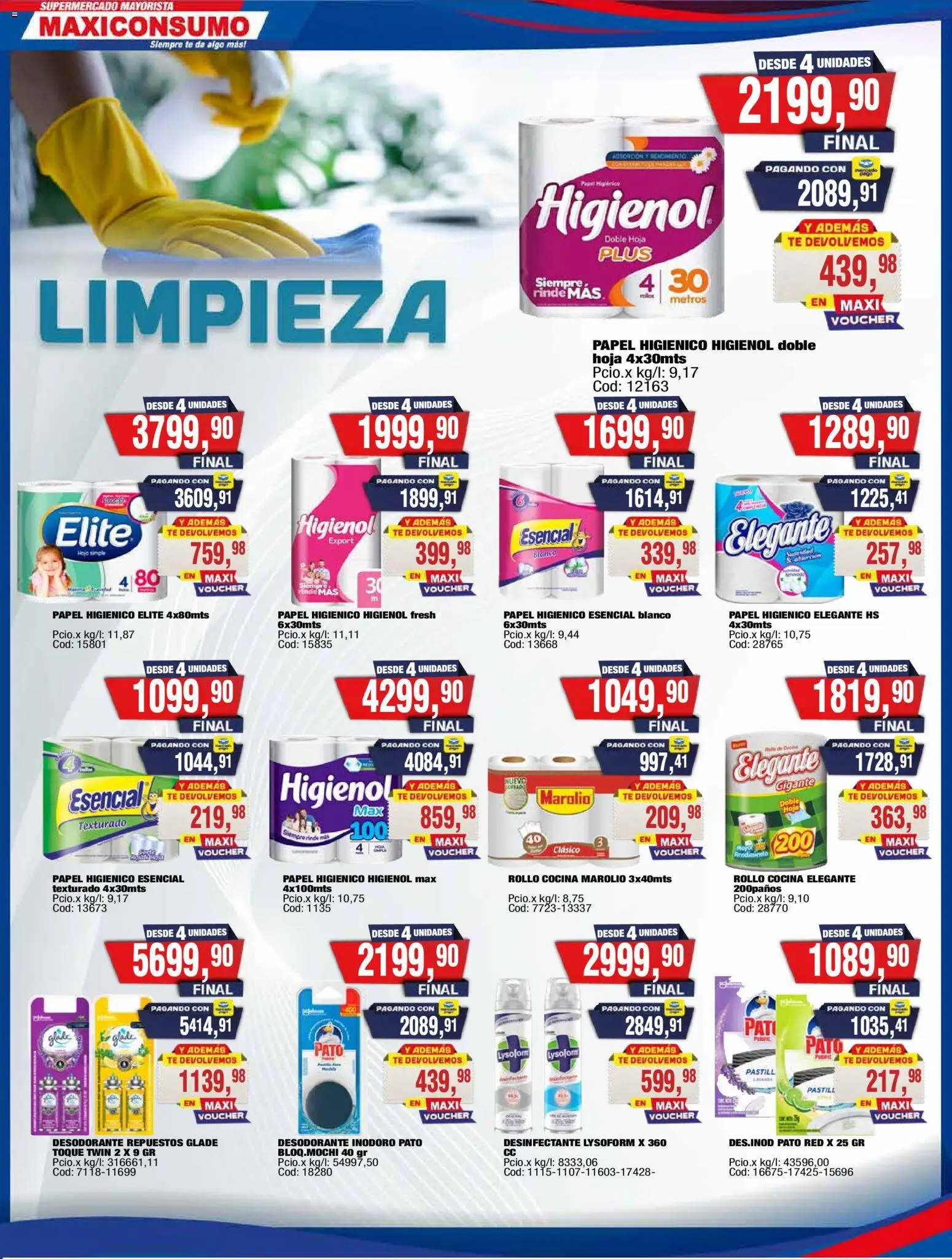 Maxiconsumo ofertas │ válido desde el 23.03.2026 | Página: 21 | Productos: Desinfectante, Papel higiénico, Cocina, Inodoro