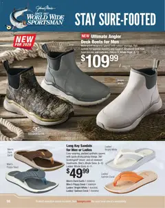 Preview of Cabela's weekly ads valid from 22.01.2026 | Page: 96 | Products: Sandals, Boots