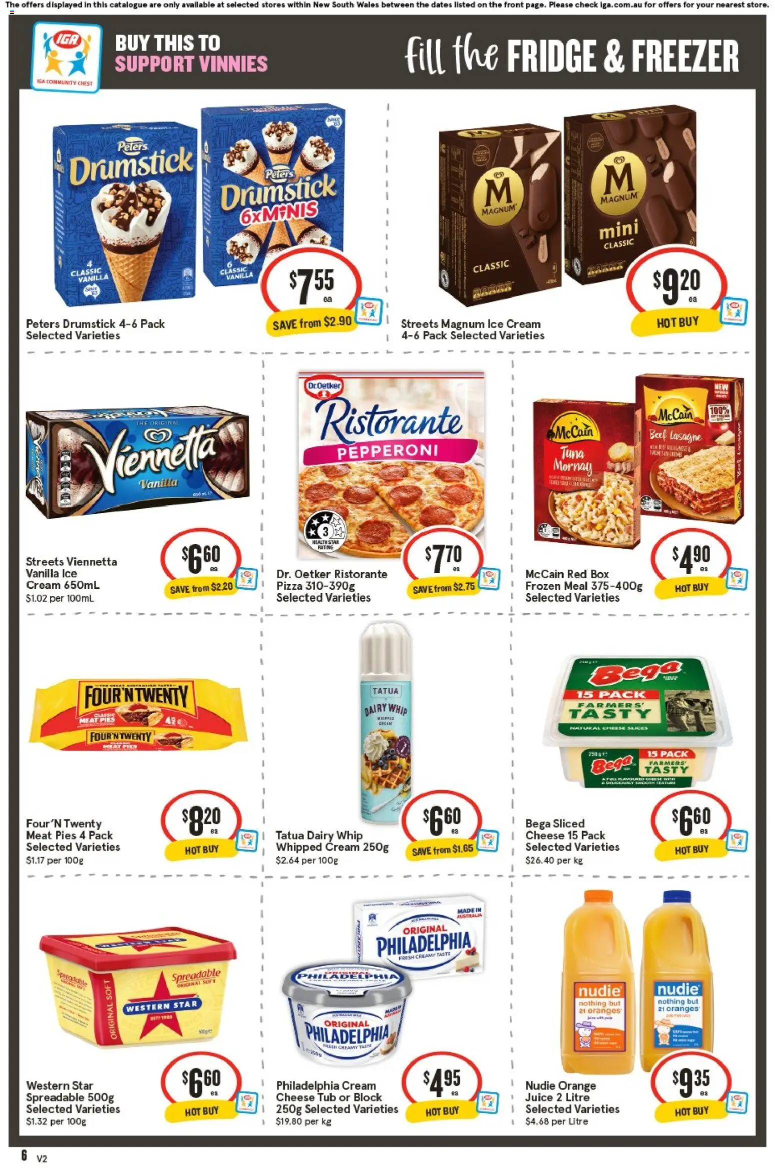 IGA catalogue - valid from 17.12.2025 | Page: 6 | Products: Dairy, Oranges, Ice cream, Freezer