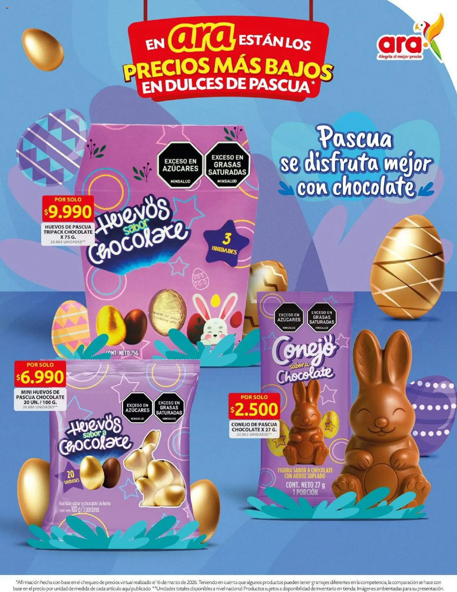 Ara revista - valida desde el 19.03.2026 | Página: 8 | Productos: Ruana, Leche, Huevos, Chocolate