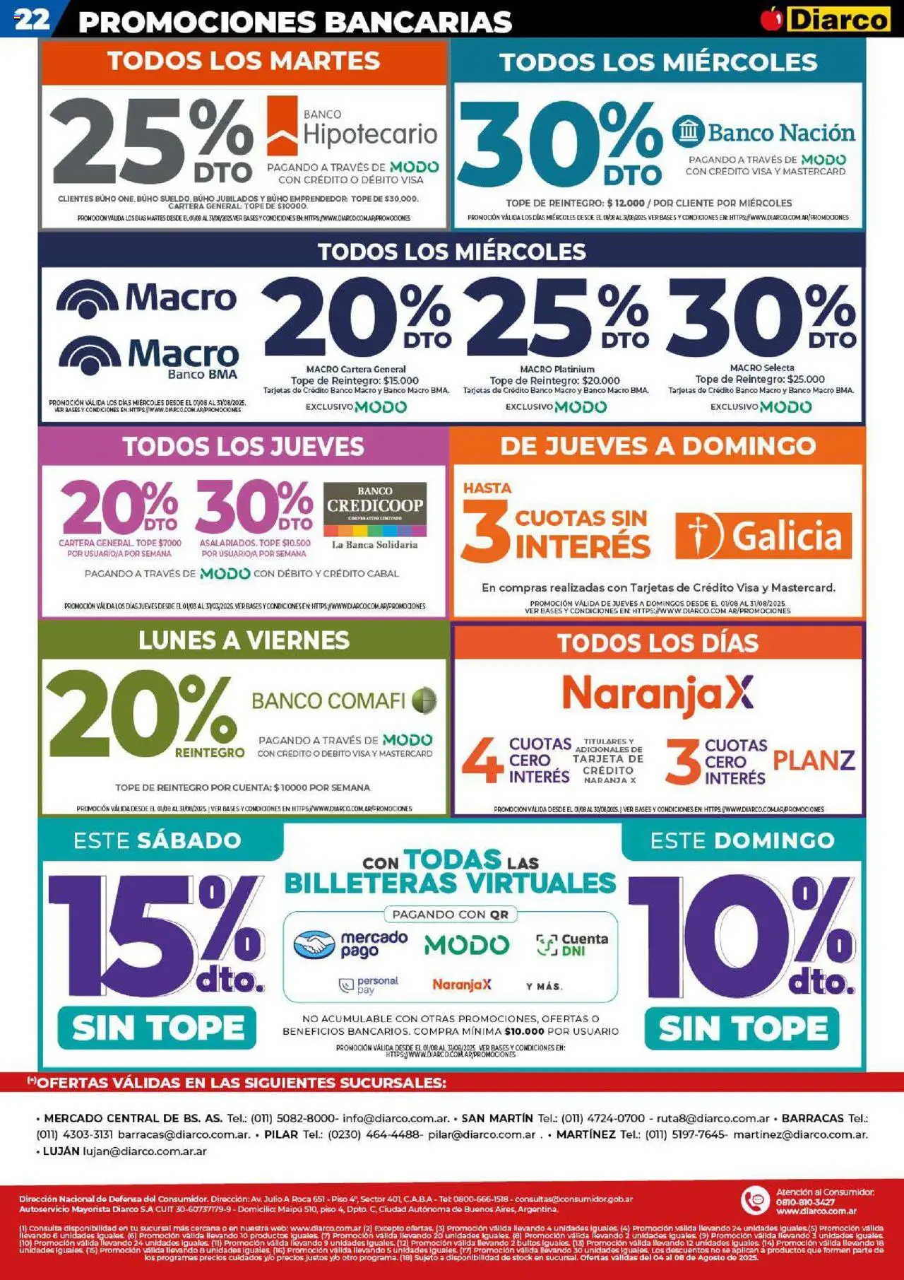 Diarco ofertas │ válido desde el 04.08.2025 | Página: 21 | Productos: Cartera, Banco, General