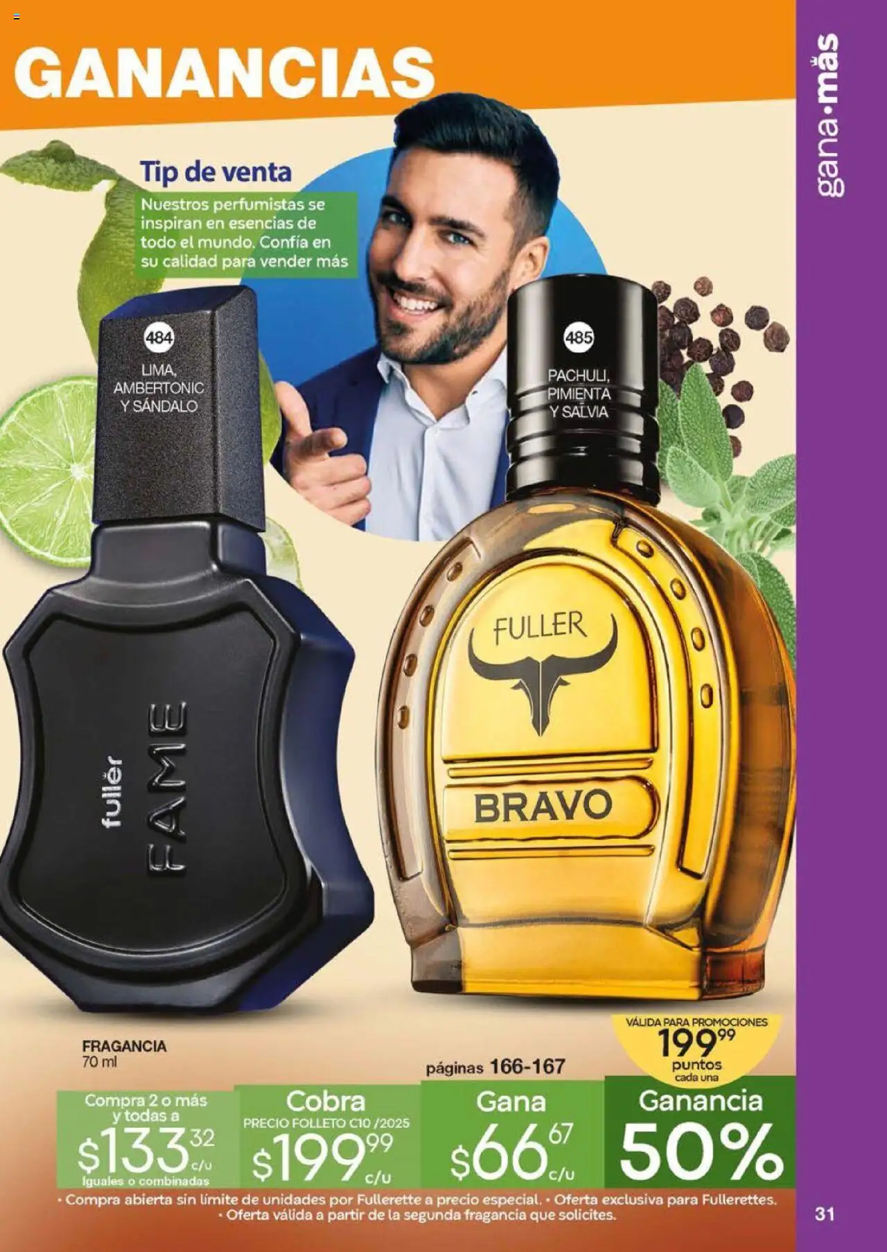 Nuevas ofertas de Fuller válidas en toda la República Mexicana desde el 20.08.2025. ¡Encuentra las mejores ofertas en Fuller - Revista Gana Más C10 2025! | Página: 31 | Productos: Pimienta, Lima, Esencias, Fragancia