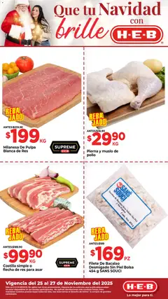 Vista previa de H-E-B folleto  Que tu Navidad, nuevo folleto de la tienda, válido en México a partir del 25.11.2025