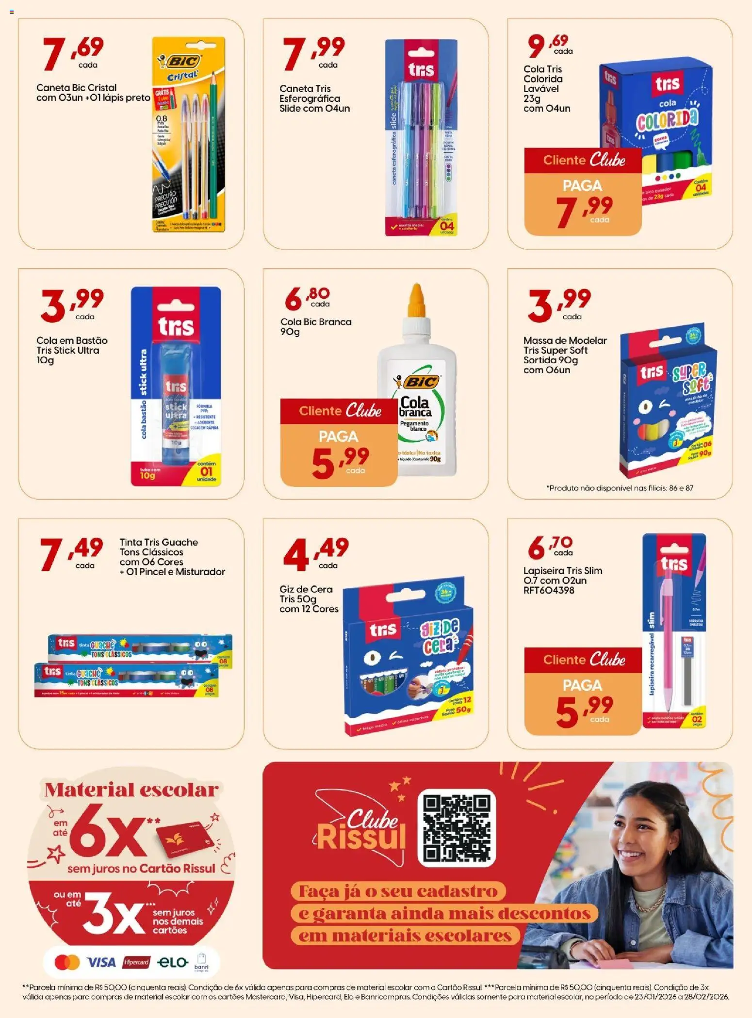 Rissul Folheto - válido de 23.10.2026 | Página: 4 | Produtos: Pincel, Caneta, Tinta guache, Bico