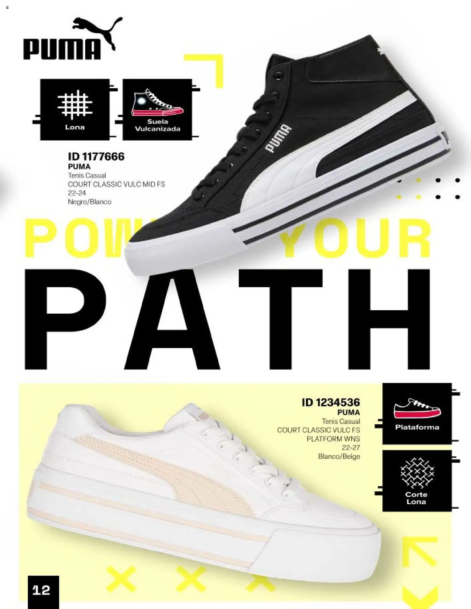 Nuevas ofertas de Price Shoes válidas en toda la República Mexicana desde el 26.11.2025. ¡Encuentra las mejores ofertas en Price Shoes catálogo Puma! | Página: 12 | Productos: Tenis, Lona