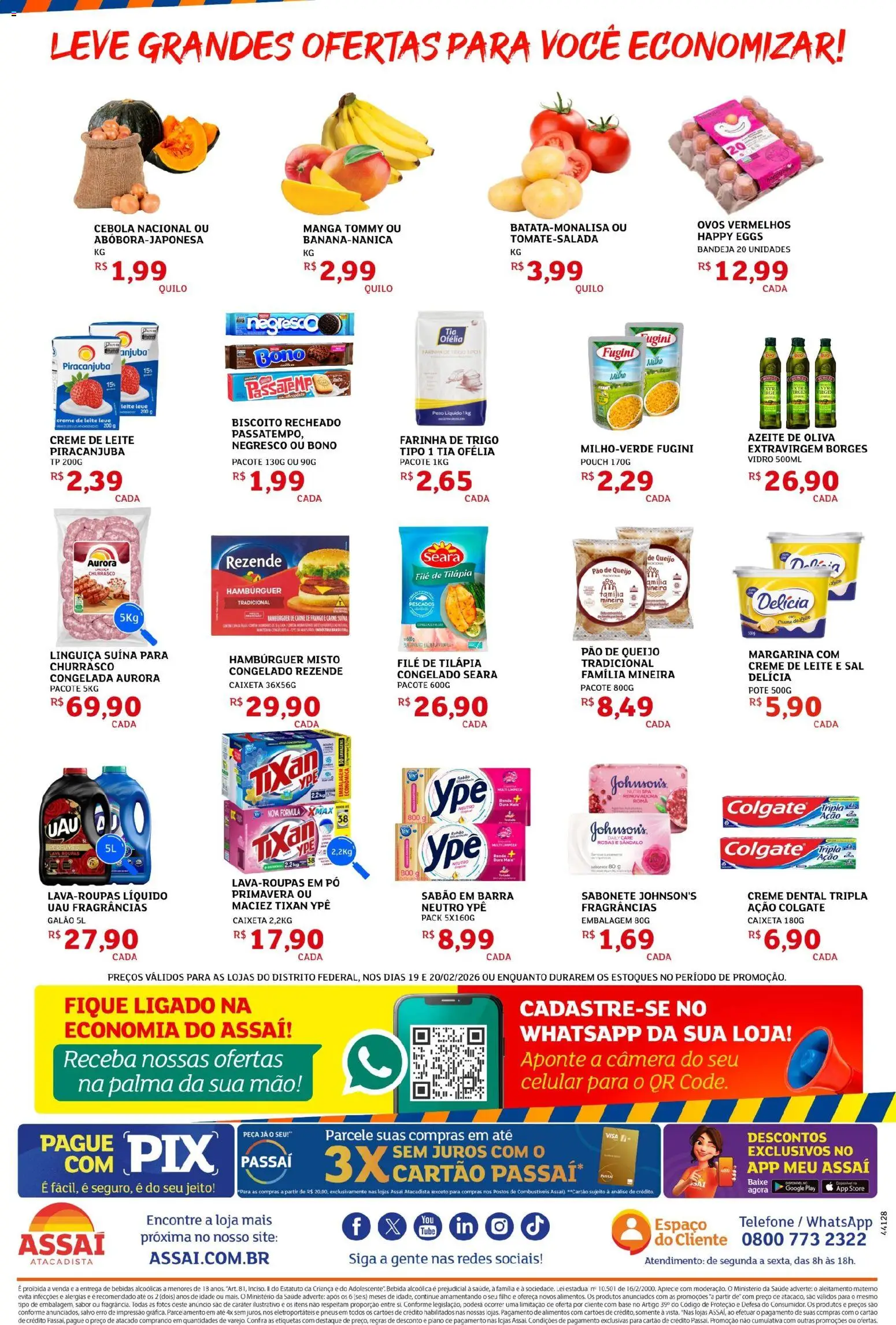 Assaí Atacadista Folheto - válido de 21.02.2026 | Página: 2 | Produtos: Tilápia, Roupas, Perfumes, Sal