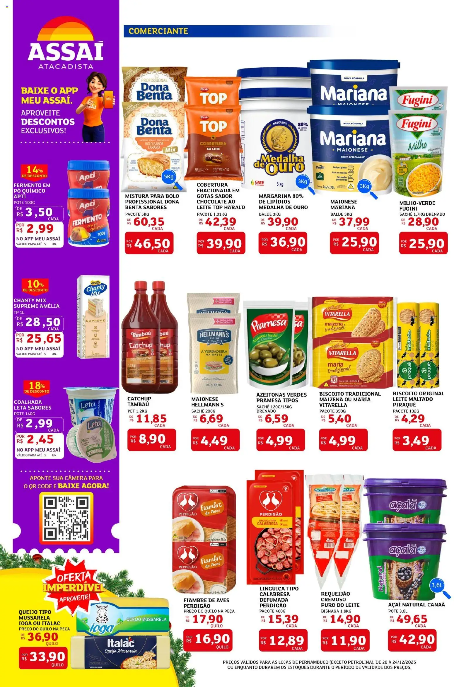 Assaí Atacadista Folheto - válido de 20.12.2025 | Página: 2 | Produtos: Azeitonas, Adoçante, Maionese, Balde