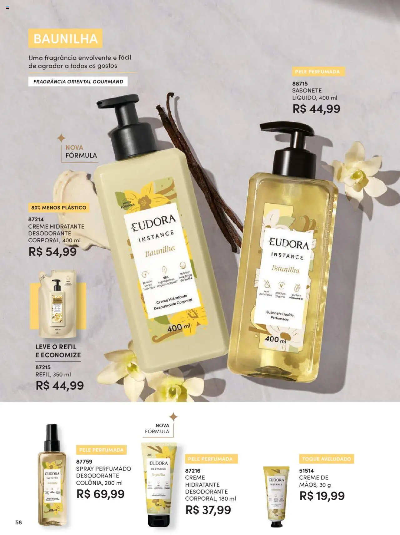 Eudora Folheto - válido de 07.10.2025 | Página: 58 | Produtos: Fragrância, Creme, Sabonete, Sabonete líquido