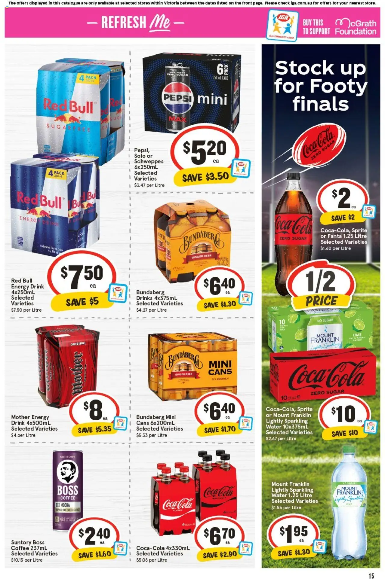 IGA catalogue - valid from 24.09.2025 | Page: 18 | Products: Energy drink, Ginger, Sugar, Lime