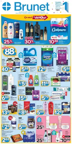 Preview of Brunet weekly flyer / circulaire from shop Brunet valid from 09.04.2026