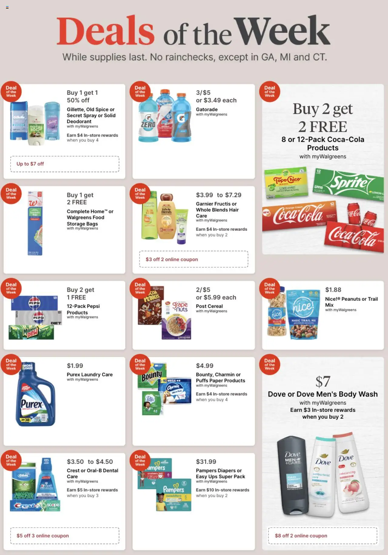 Walgreens Weekly Ad - valid from 20.07.2025 | Page: 1 | Products: Deodorant, Nuts, Lemon, UPS