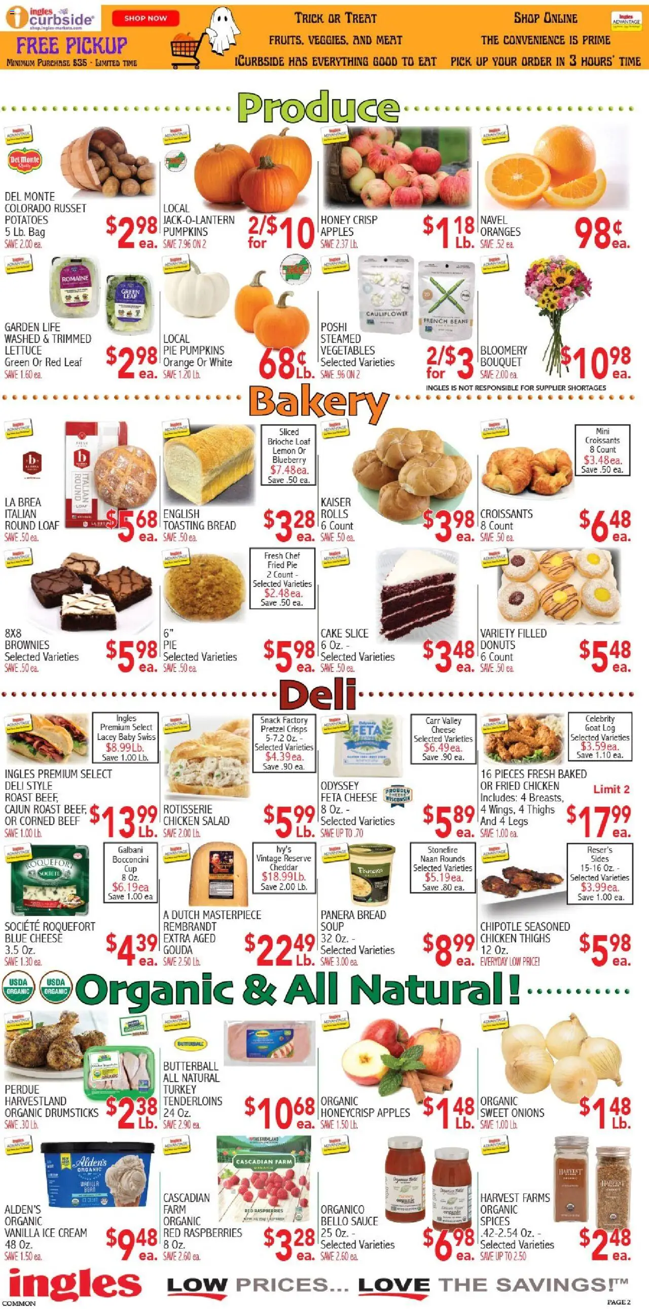 Ingles Weekly Ad - valid from 15.10.2025 | Page: 2 | Products: Lettuce, Bread, Salad, Sauce