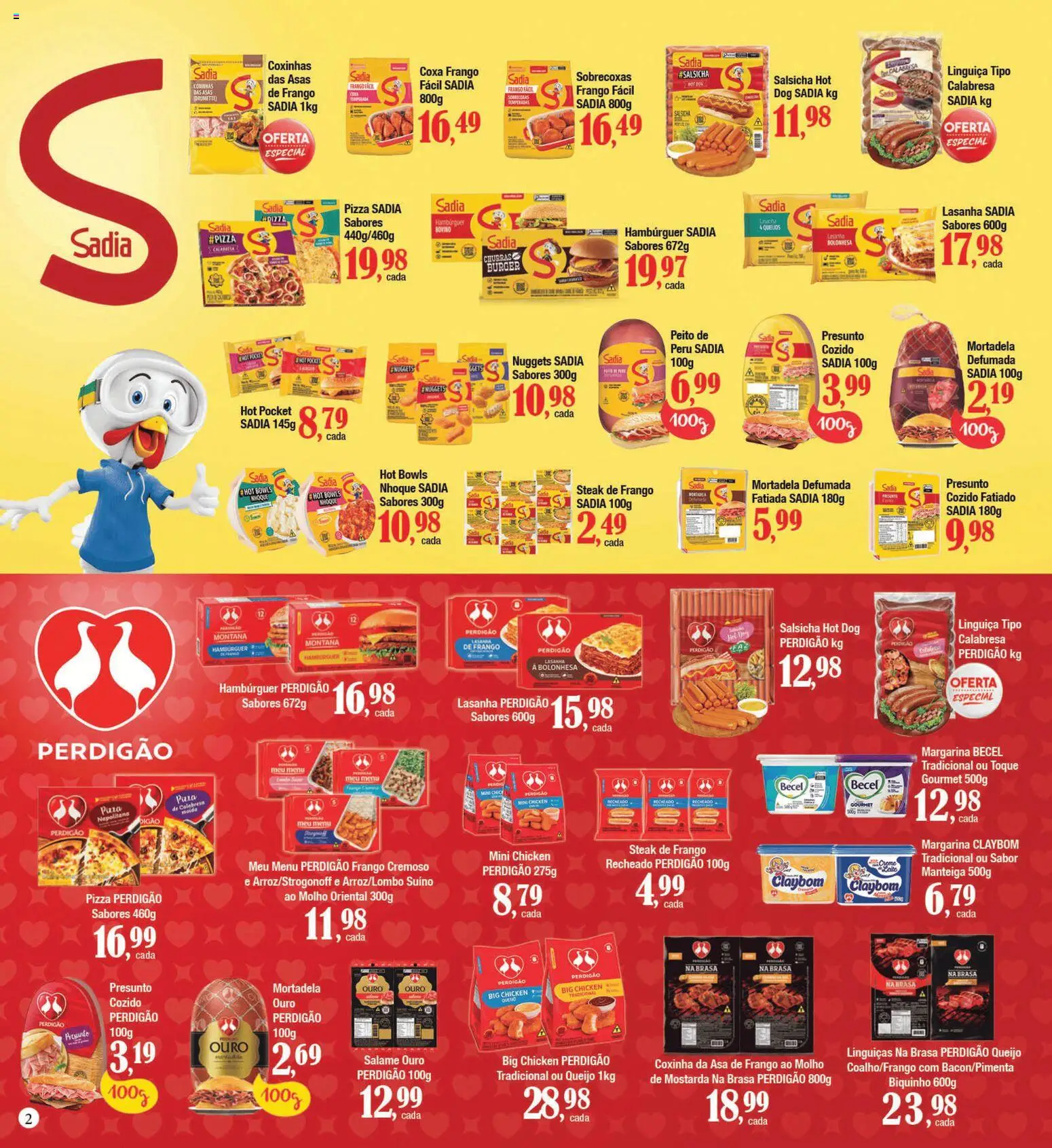 Supermercados Unidos Folheto - válido de 16.03.2026 | Página: 2 | Produtos: Salsicha, Linguiça, Queijo, Frango