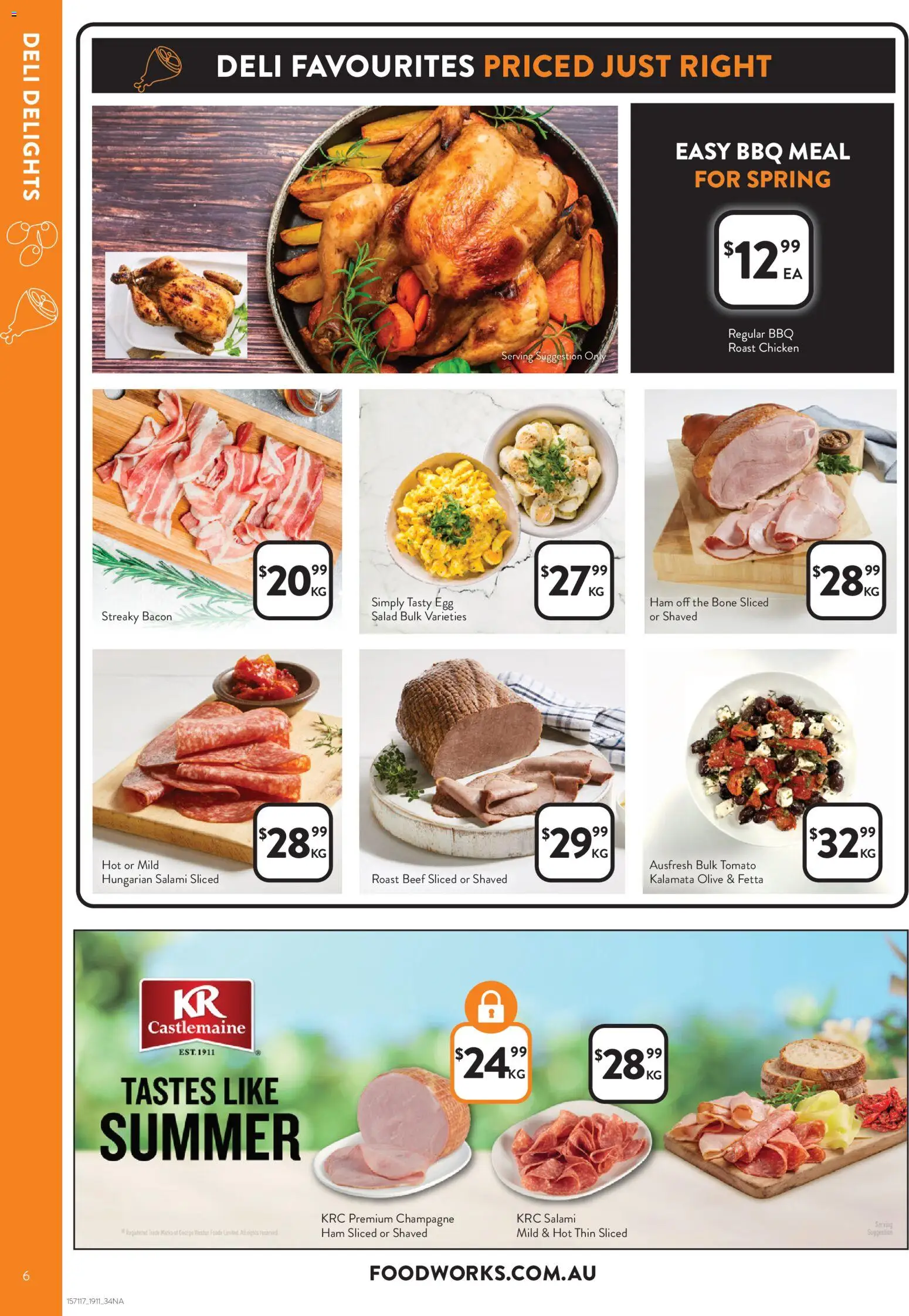 Foodworks catalogue - valid from 19.11.2025 | Page: 6 | Products: Bacon, Salami, Ham, Chicken
