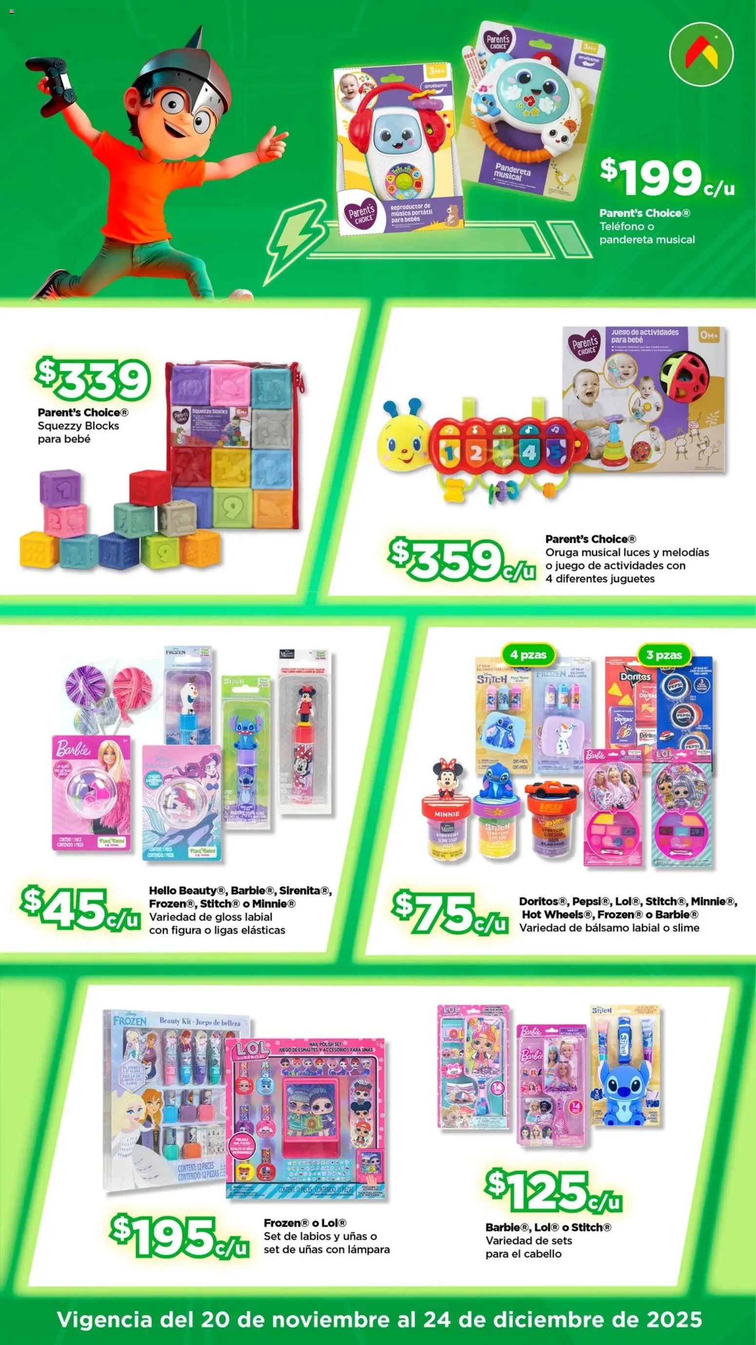 Nuevas ofertas de Bodega Aurrerá válidas en toda la República Mexicana desde el 20.11.2025. ¡Encuentra las mejores ofertas en Bodega Aurrerá folleto Juguetirama! | Página: 4 | Productos: Reproductor, Juego, Lámpara, Teléfono