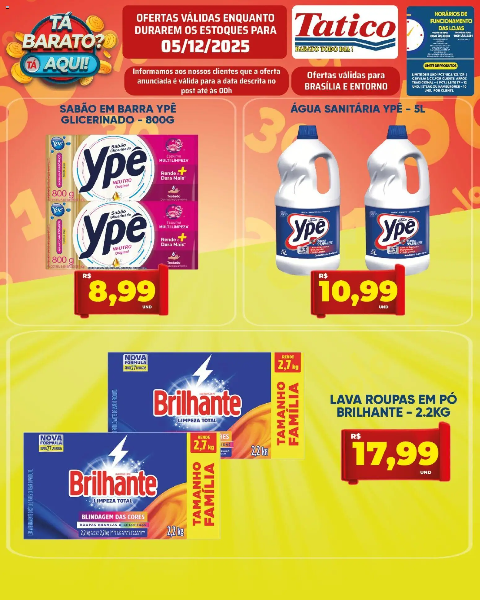 Tatico Folheto - válido de 05.12.2025 | Página: 16 | Produtos: Sabão em barra, Sabão, Arroz, Roupas