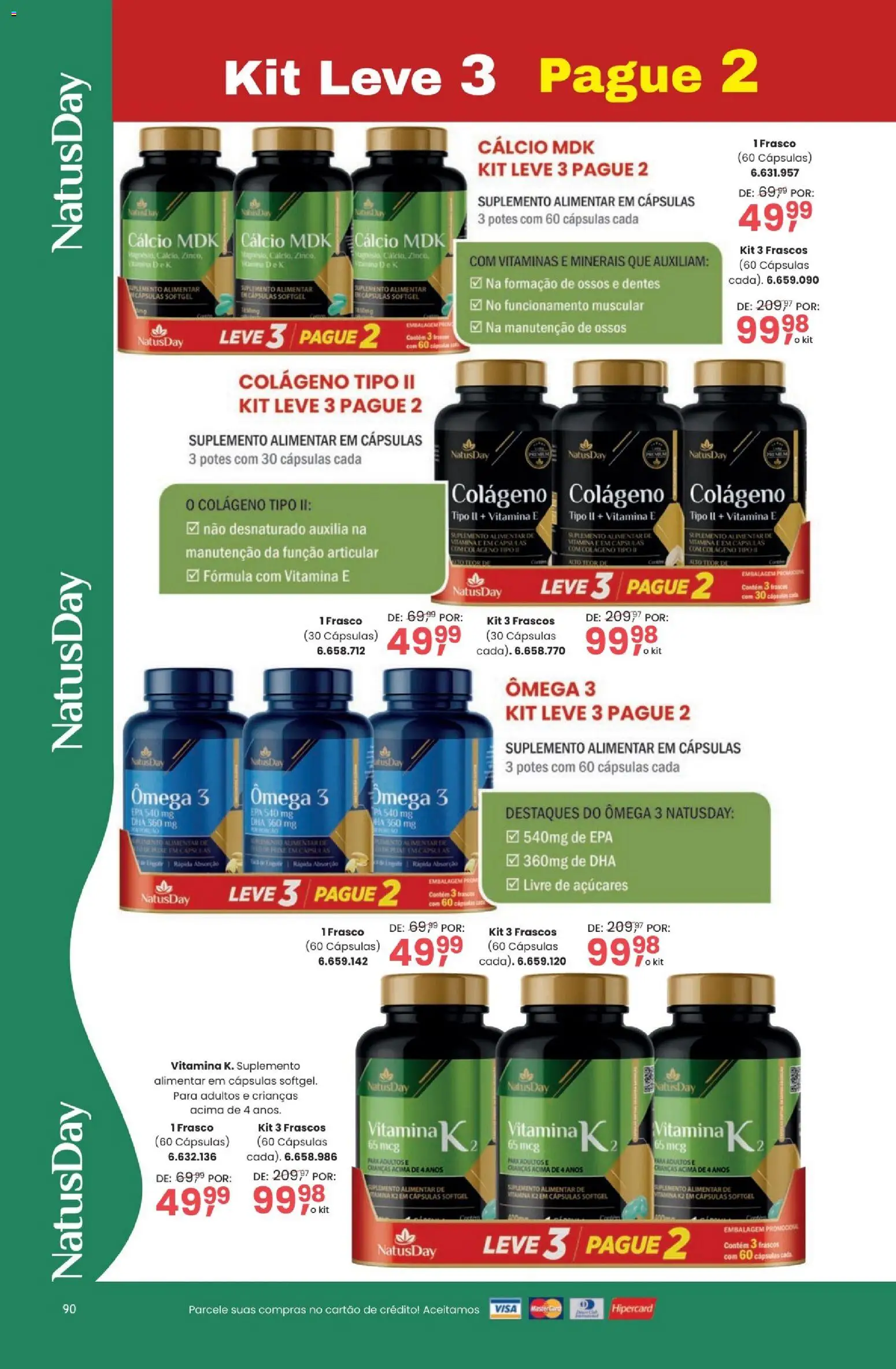 Quatro Estações Folheto - válido de 03.03.2026 | Página: 90 | Produtos: Colágeno, Ômega 3, Potes, Pá