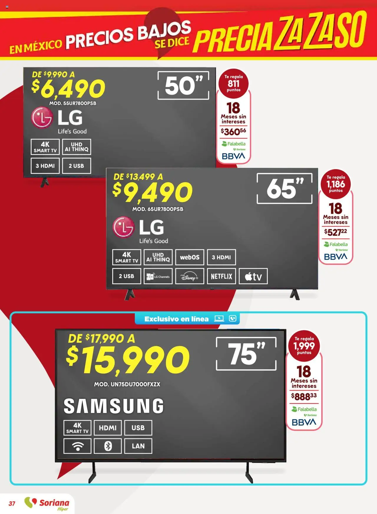 Nuevas ofertas de Soriana válidas en toda la República Mexicana desde el 14.08.2025. ¡Encuentra las mejores ofertas en Soriana - Preciazazaso Híper: Valle de México! | Página: 37 | Productos: Usb, Té
