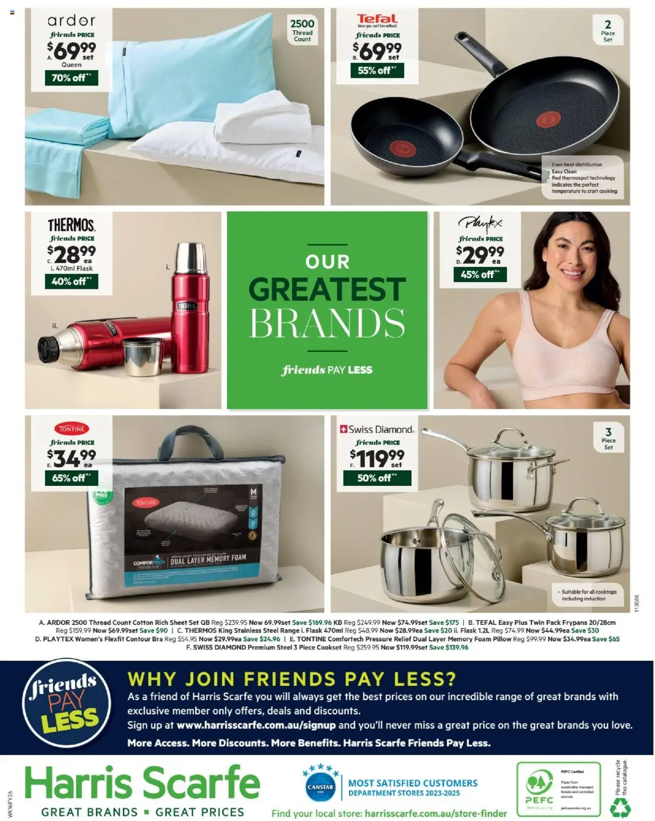 Harris Scarfe catalogue - valid from 13.10.2025 | Page: 40 | Products: Diamond, Bra, Contour, Pillow