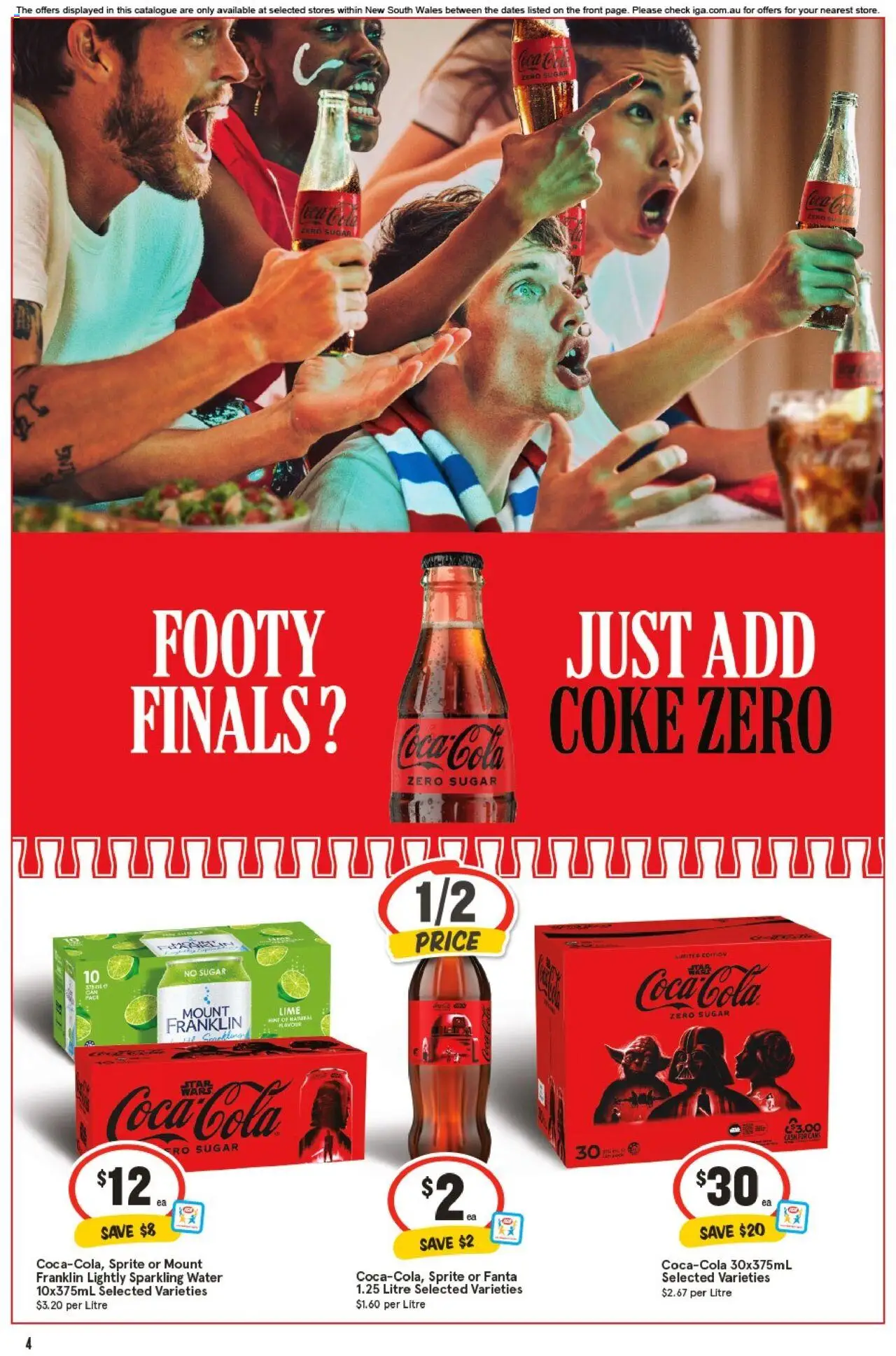 IGA catalogue - valid from 10.09.2025 | Page: 5 | Products: Coke, Water, Sugar, Lime