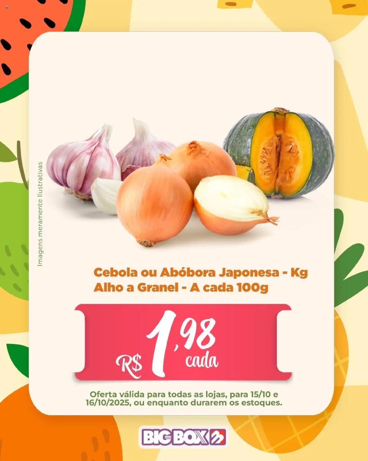 Big Box Folheto - válido de 15.10.2025 | Página: 1 | Produtos: Abóbora, Alho, Cebola