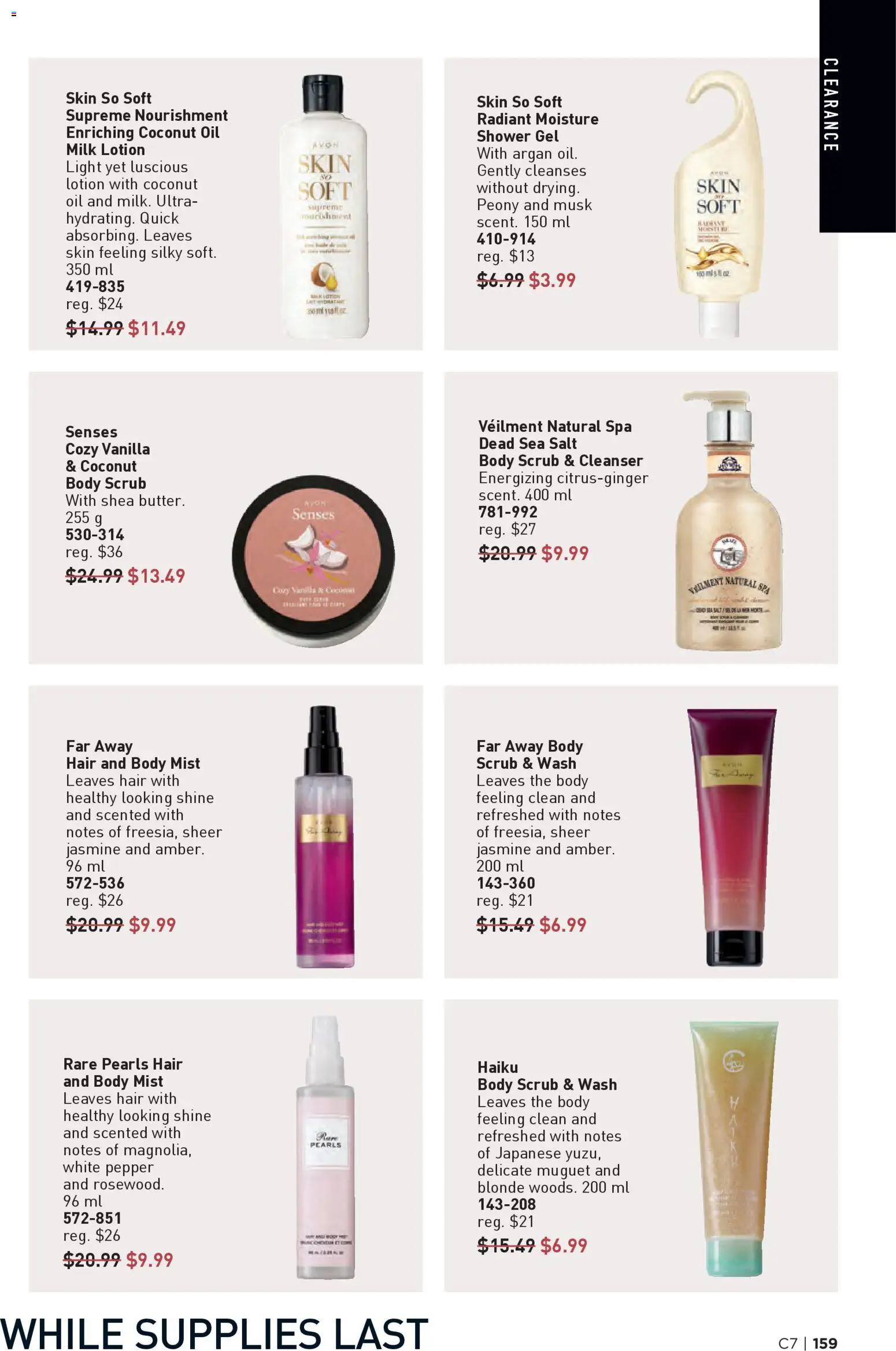 Avon flyer valid from 26.03.2026 | Page: 159 | Products: Body lotion, Shower, Milk, Oil