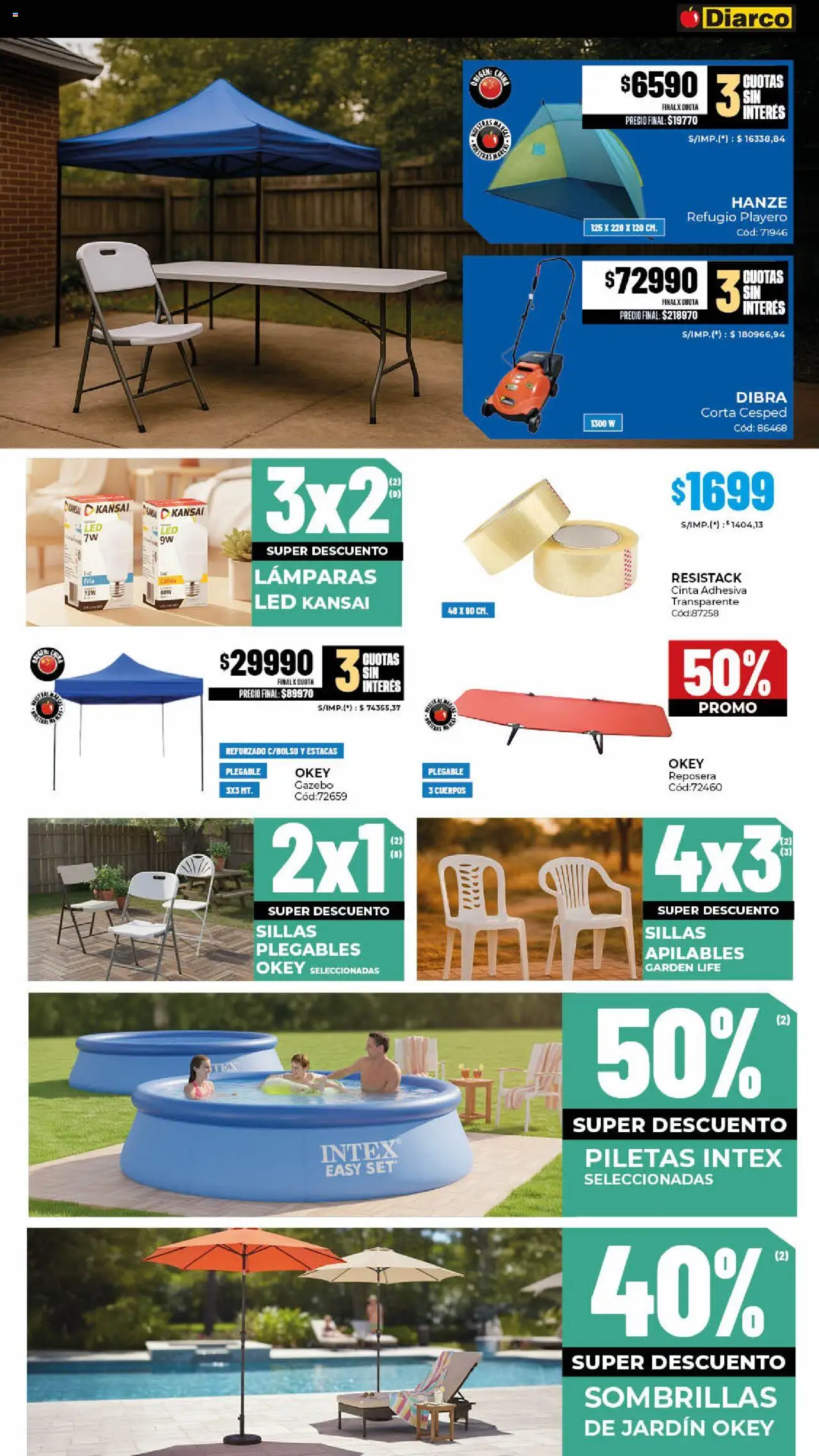 Diarco ofertas │ válido desde el 20.10.2025 | Página: 20 | Productos: Cinta, Reposera, Gazebo