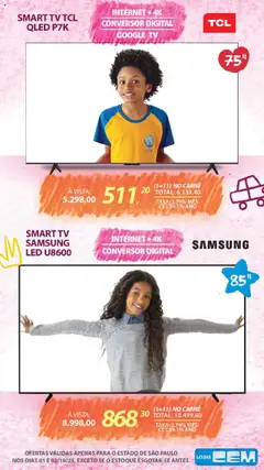 Lojas Cem - Ofertas atuais - Pré-Visualização do folheto da loja Lojas Cem, válido de 01.10.2025 | Página: 22 | Produtos: smart TV, Conversor, Tv, Carne